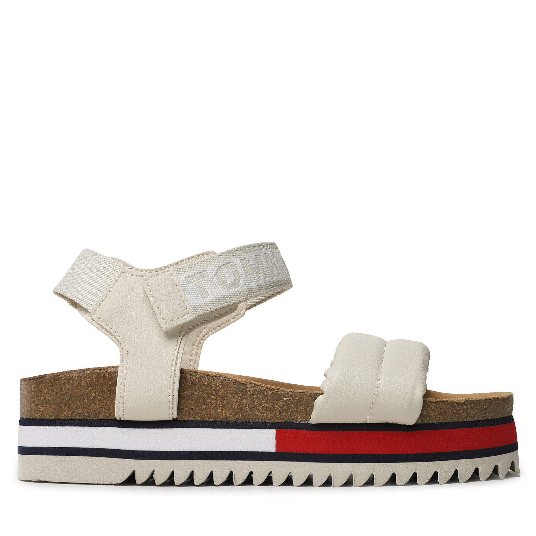 Tommy Jeans Sandale Flag Outsole Sandal EN0EN02122 Bej - Pled.ro