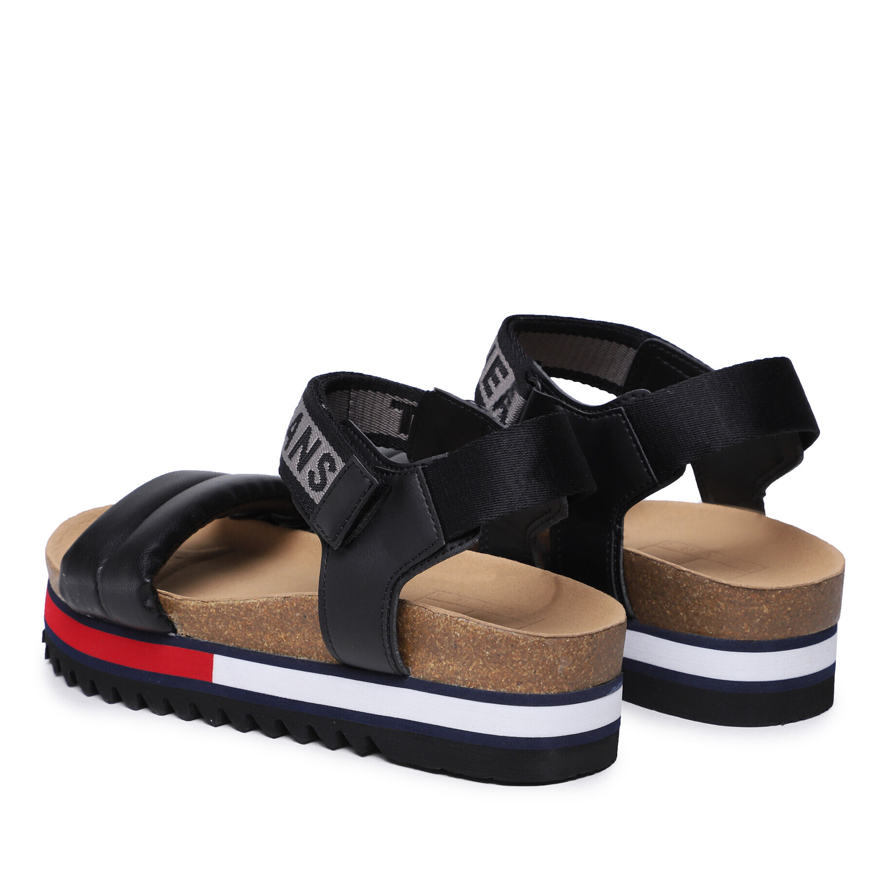 Tommy Jeans Sandale Flag Outsole Sandal EN0EN02122 Negru - Pled.ro