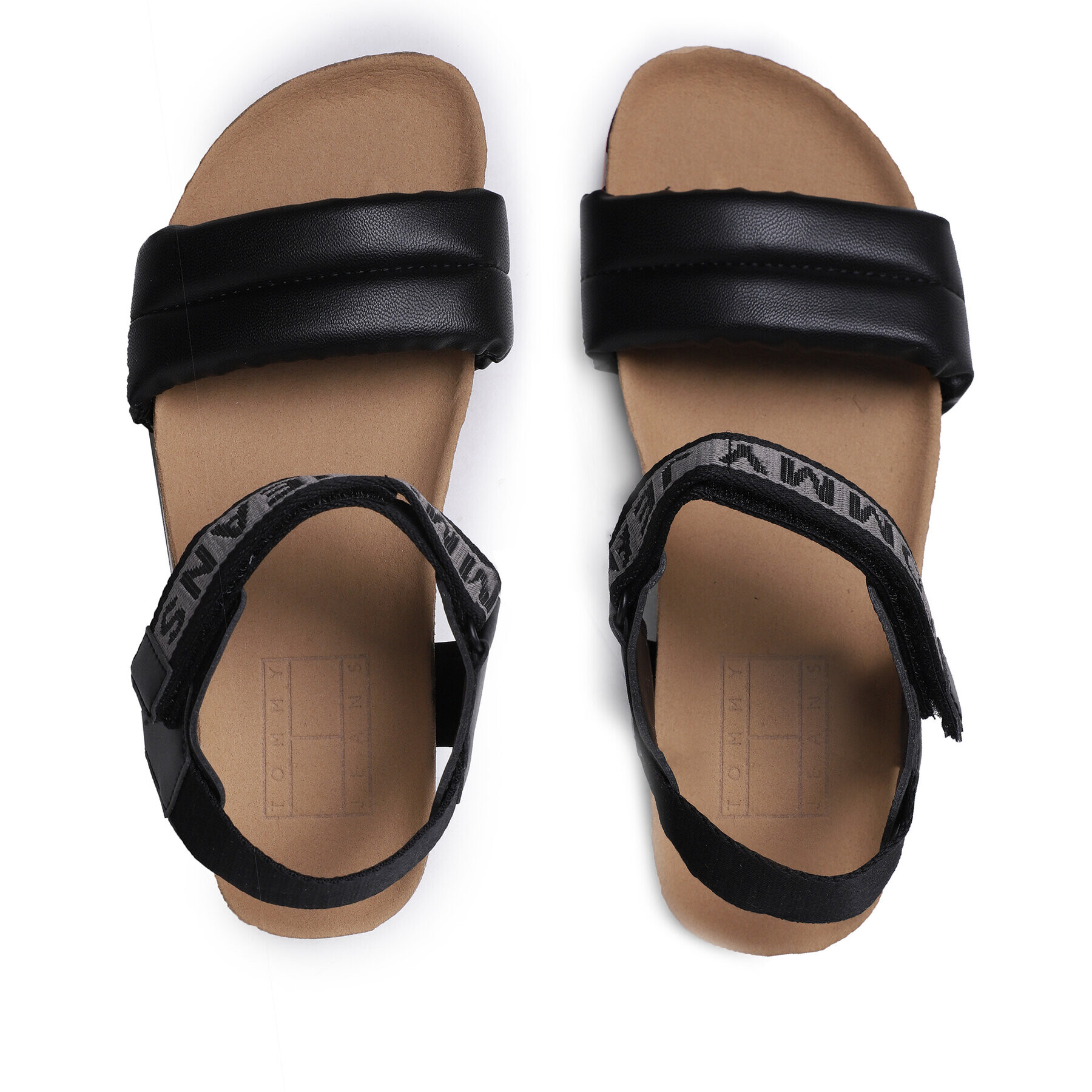 Tommy Jeans Sandale Flag Outsole Sandal EN0EN02122 Negru - Pled.ro