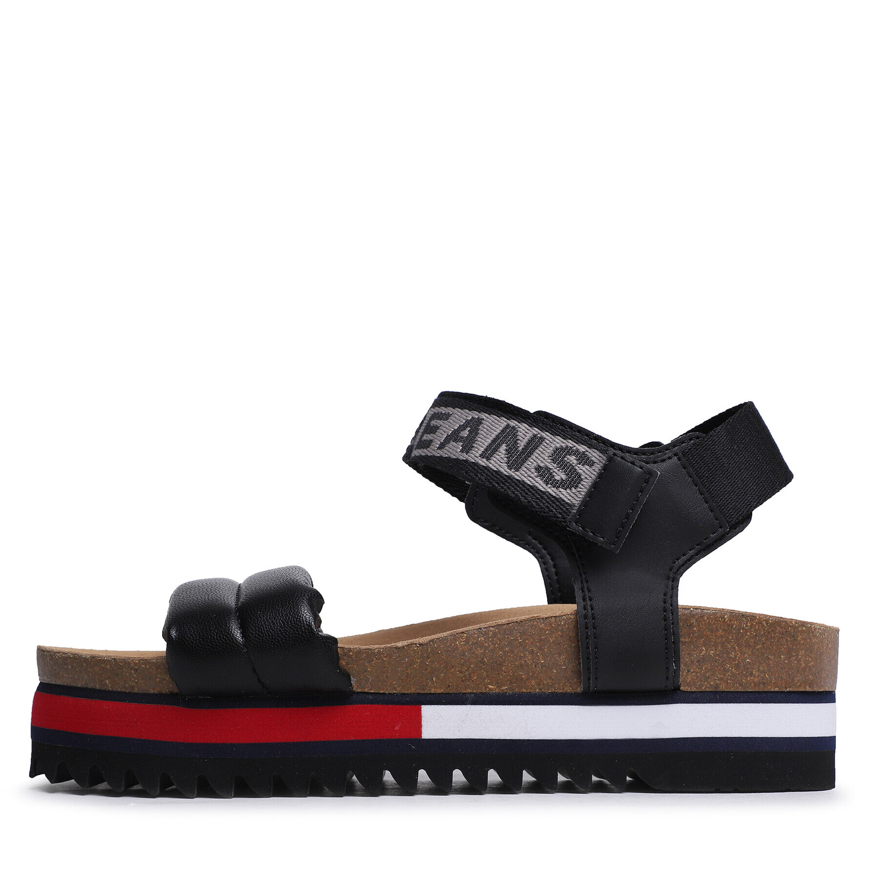 Tommy Jeans Sandale Flag Outsole Sandal EN0EN02122 Negru - Pled.ro