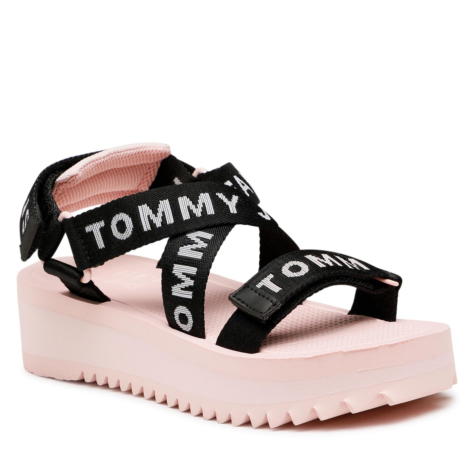 Tommy Jeans Sandale Fltfrm Eva Sndl EN0EN02119 Negru - Pled.ro