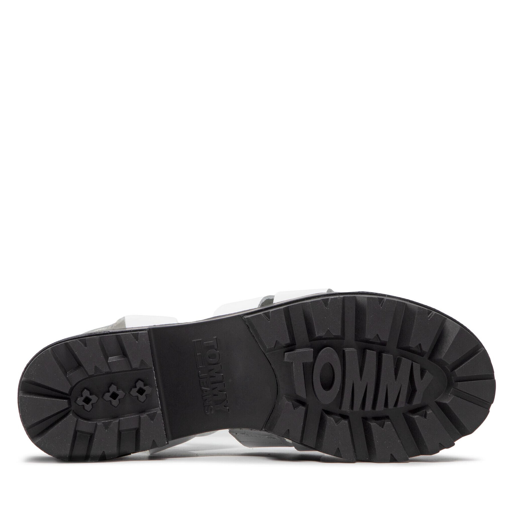 Tommy Jeans Sandale Heeled leather Sandal EN0EN01803 Alb - Pled.ro