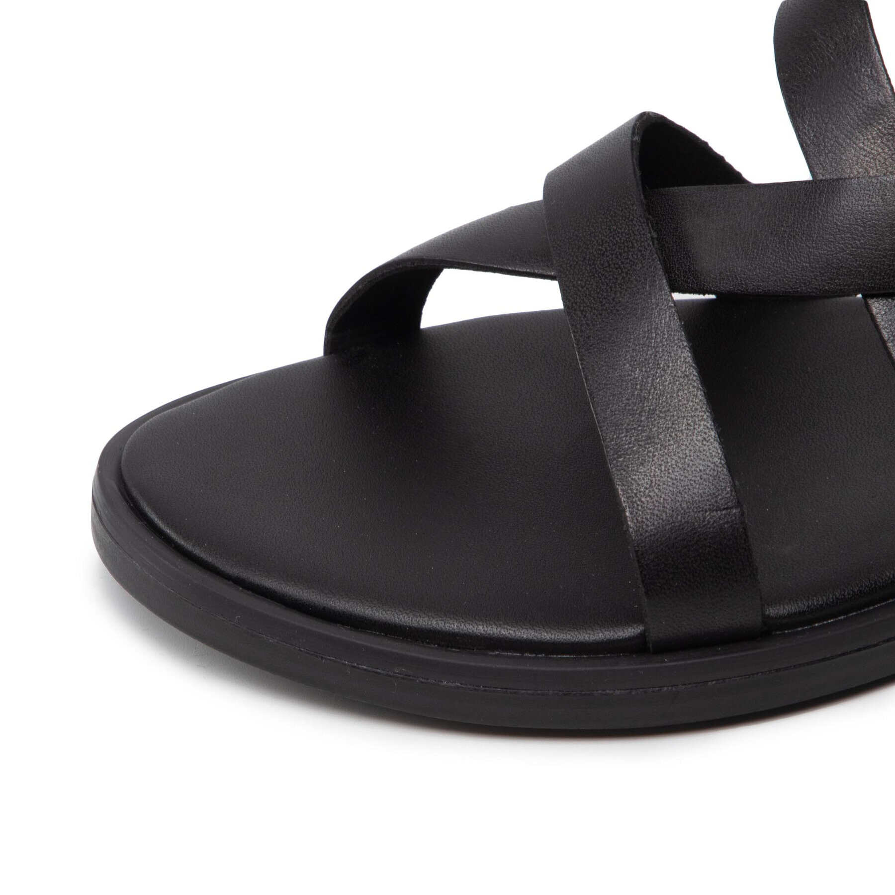 Tommy Jeans Sandale Leather Sandal EN0EN01809 Negru - Pled.ro