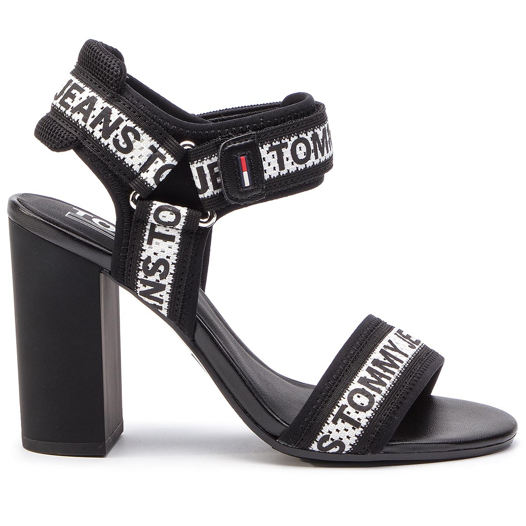 Tommy Jeans Sandale Mesh Webbing Heeld Sandal EN0EN00450 Negru - Pled.ro