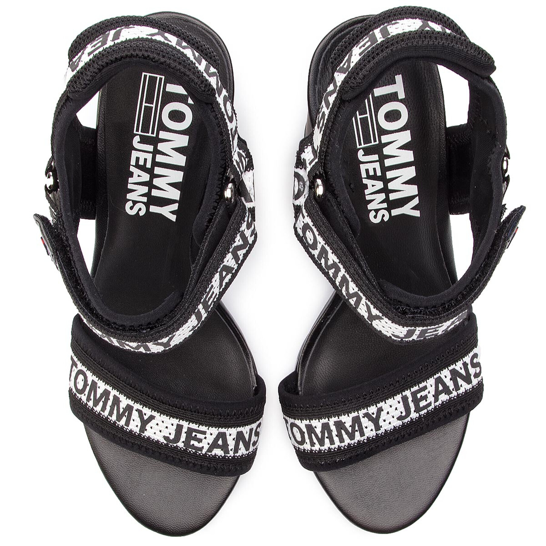 Tommy Jeans Sandale Mesh Webbing Heeld Sandal EN0EN00450 Negru - Pled.ro