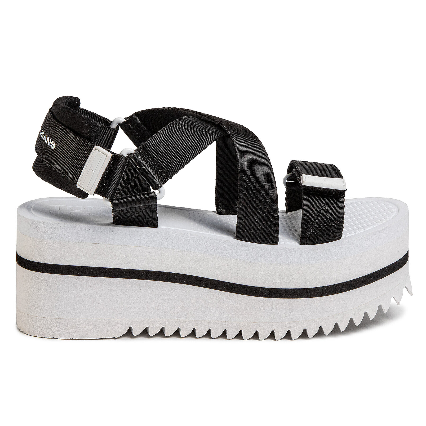 Tommy Jeans Sandale Pop Color Flatform Sandal EN0EN00847 Negru - Pled.ro