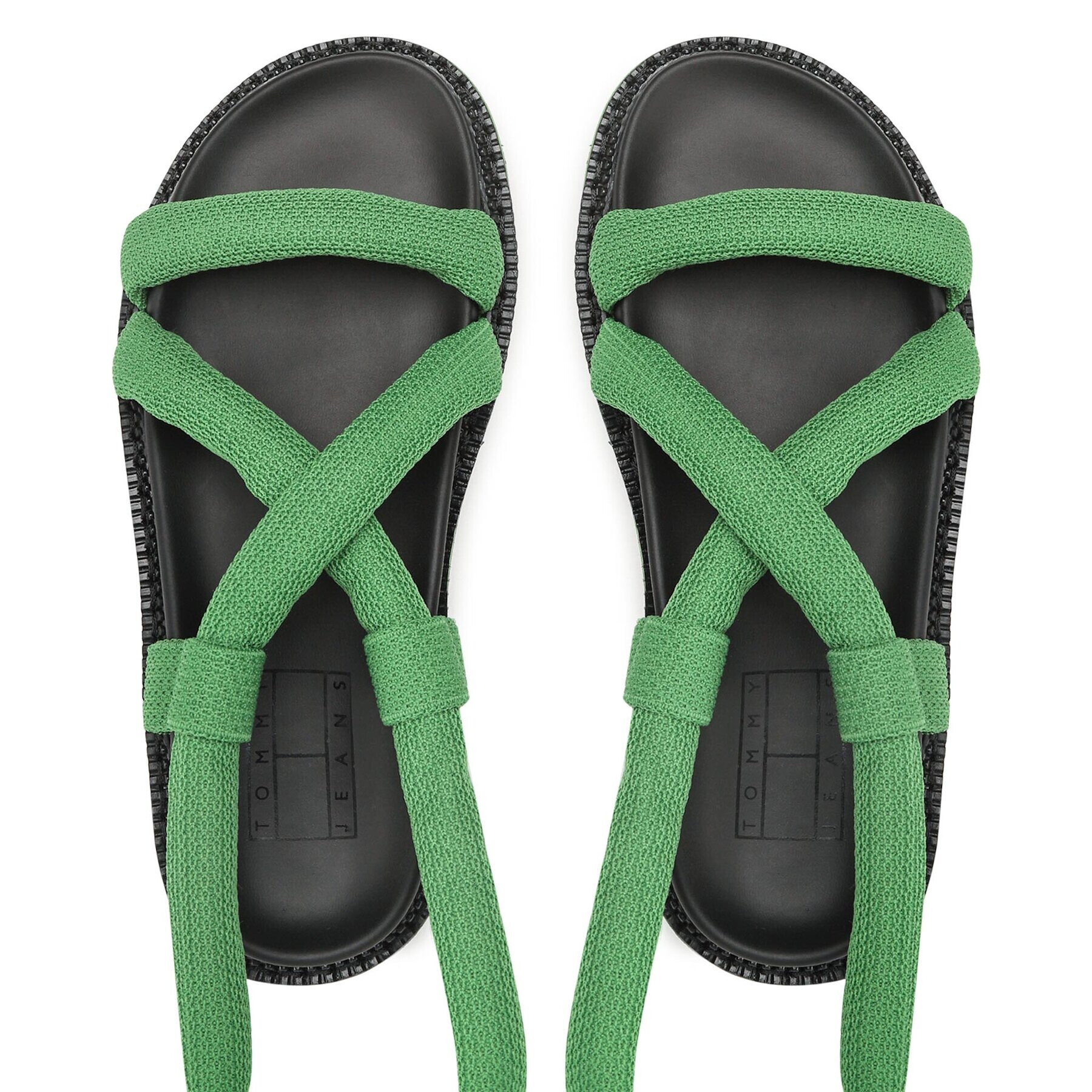 Tommy Jeans Sandale Sandal EN0EN02073 Verde - Pled.ro