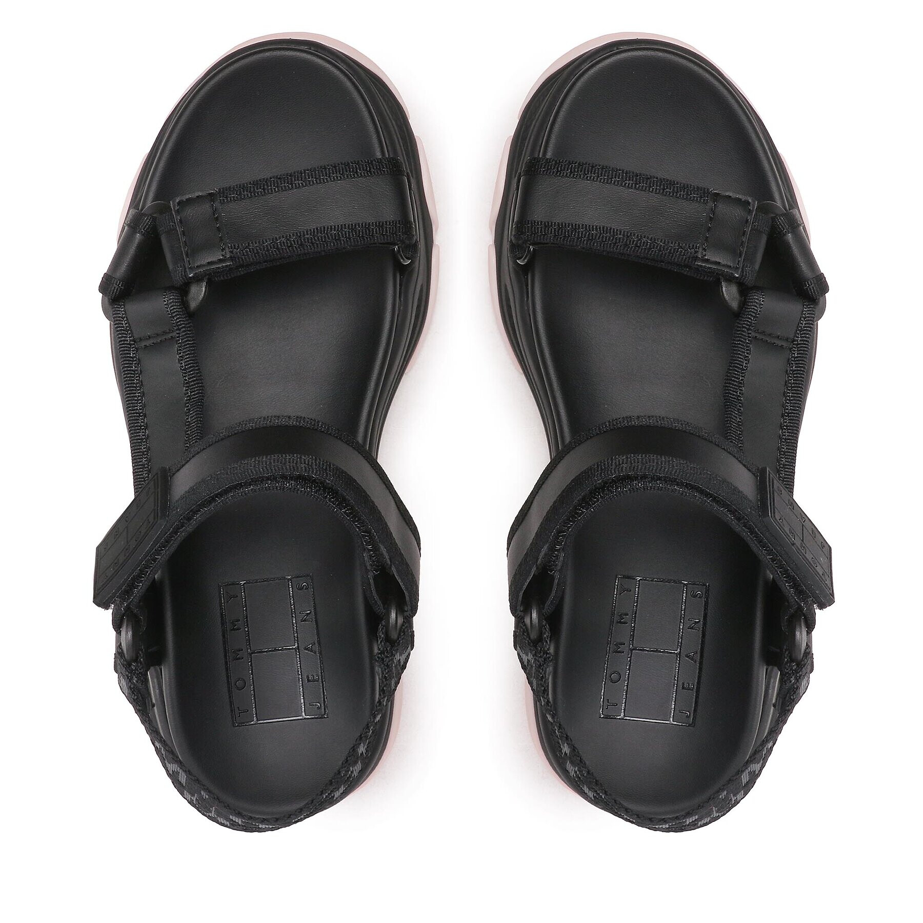 Tommy Jeans Sandale Webbing Hyrbid Sandal EN0EN02074 Negru - Pled.ro