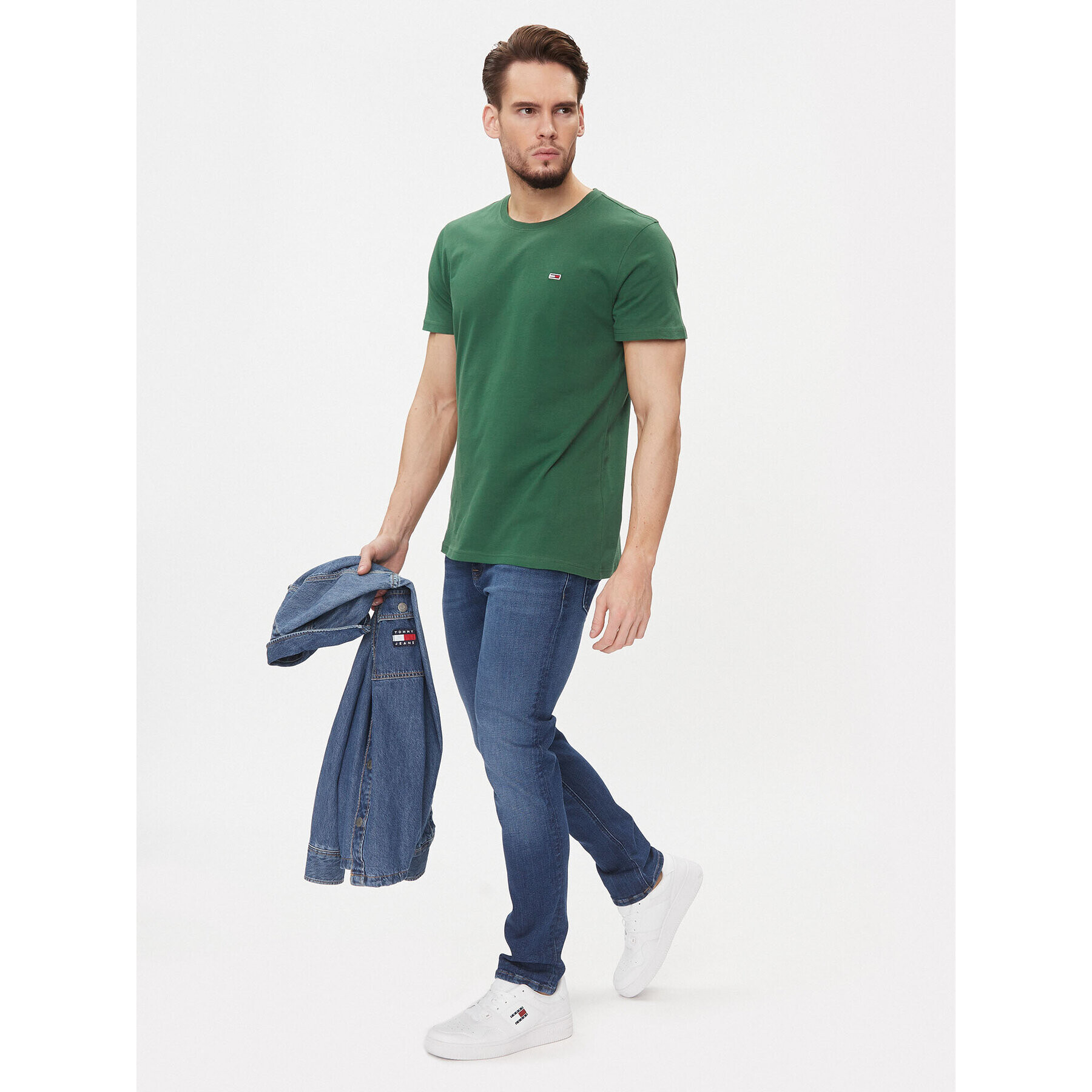 Tommy Jeans Set 2 tricouri DM0DM15381 Colorat Slim Fit - Pled.ro