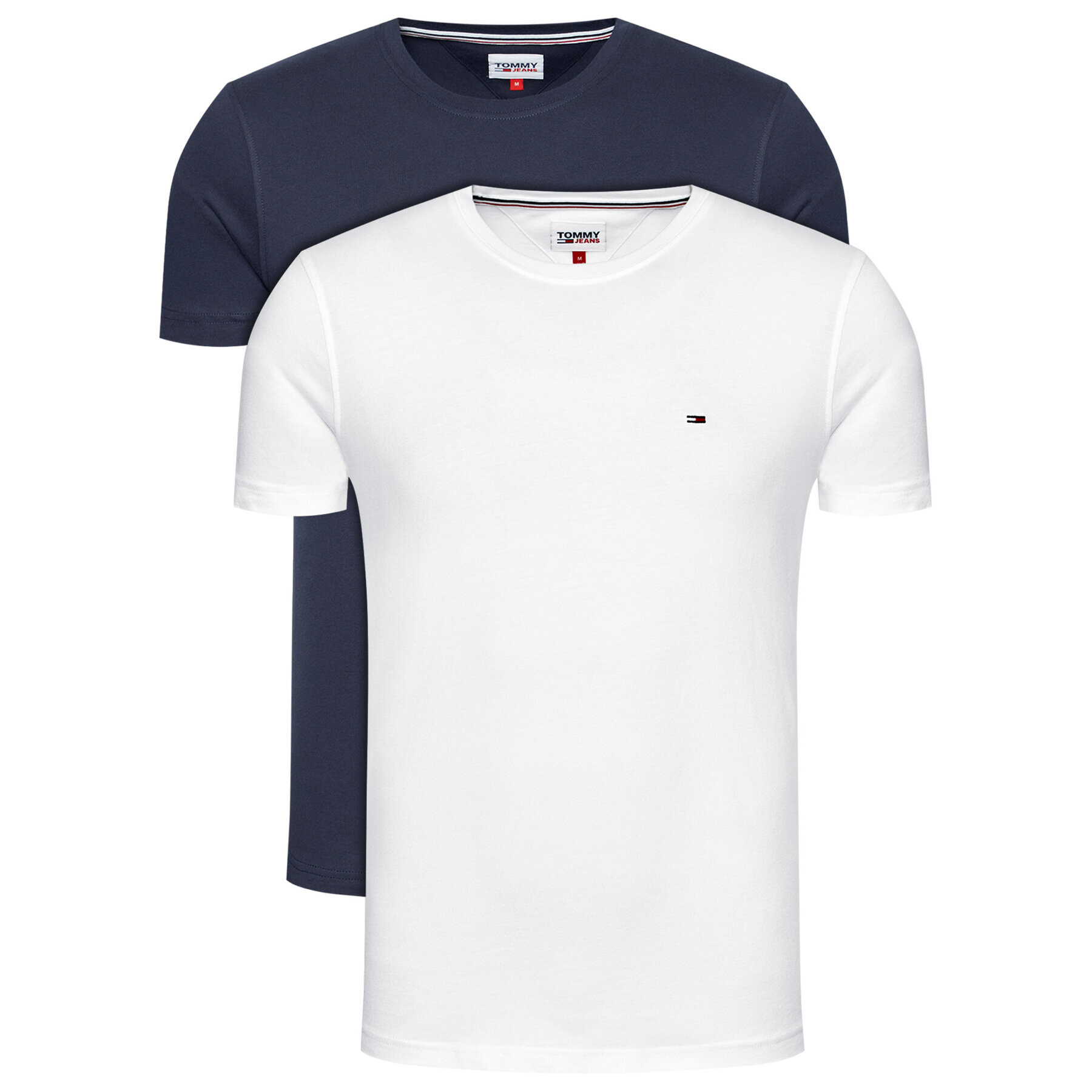 Tommy Jeans Set 2 tricouri Tjm 2 Pack Cneck Tees DM0DM10705 Colorat Slim Fit - Pled.ro