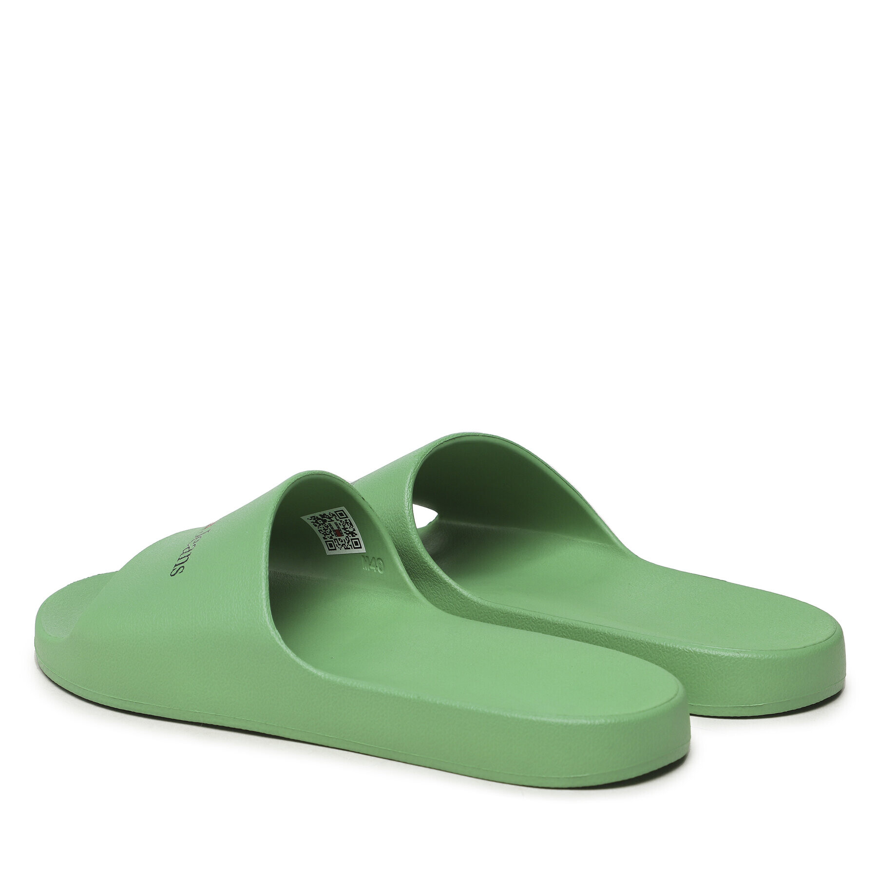 Tommy Jeans Șlapi Basic Slide EM0EM01144 Verde - Pled.ro