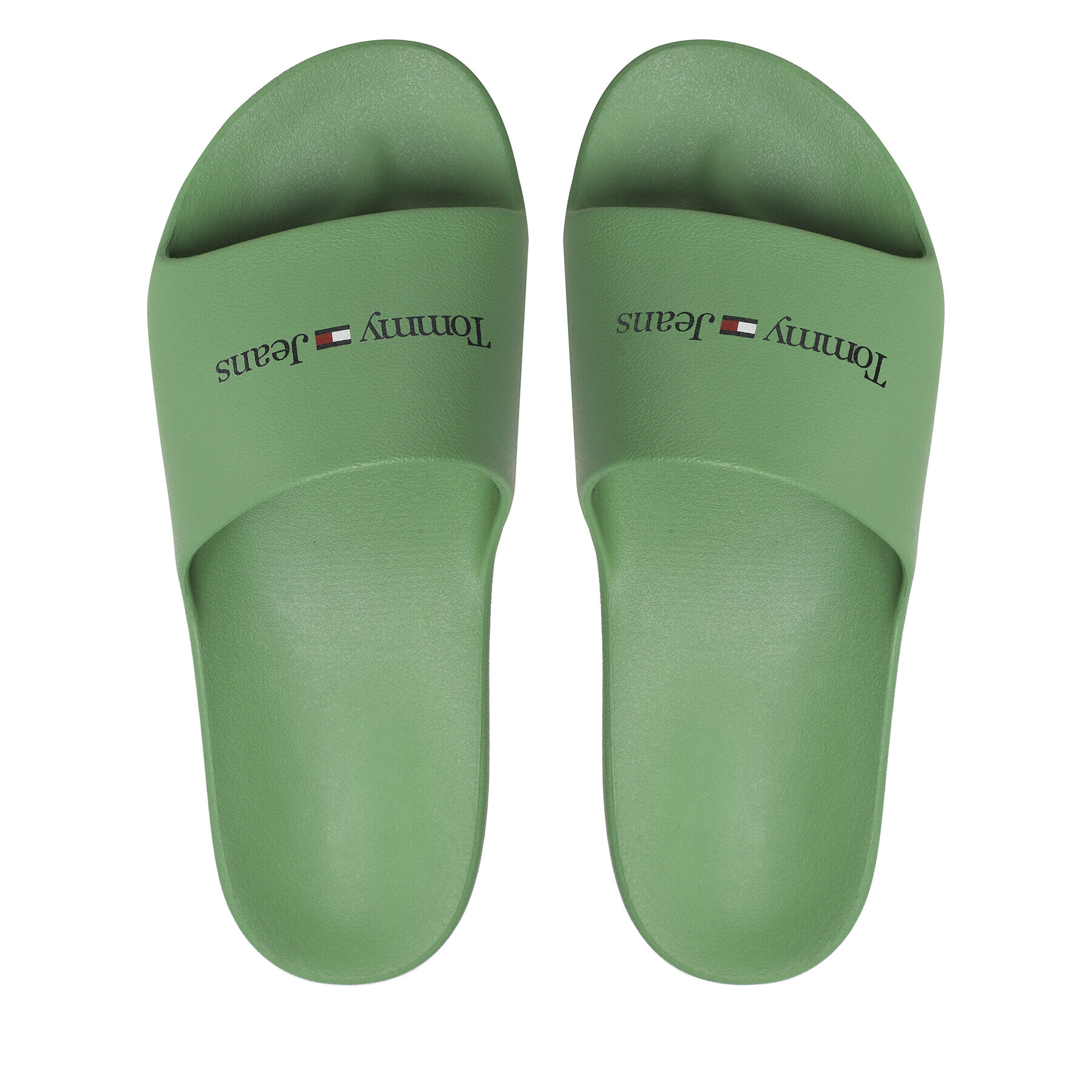 Tommy Jeans Șlapi Basic Slide EM0EM01144 Verde - Pled.ro