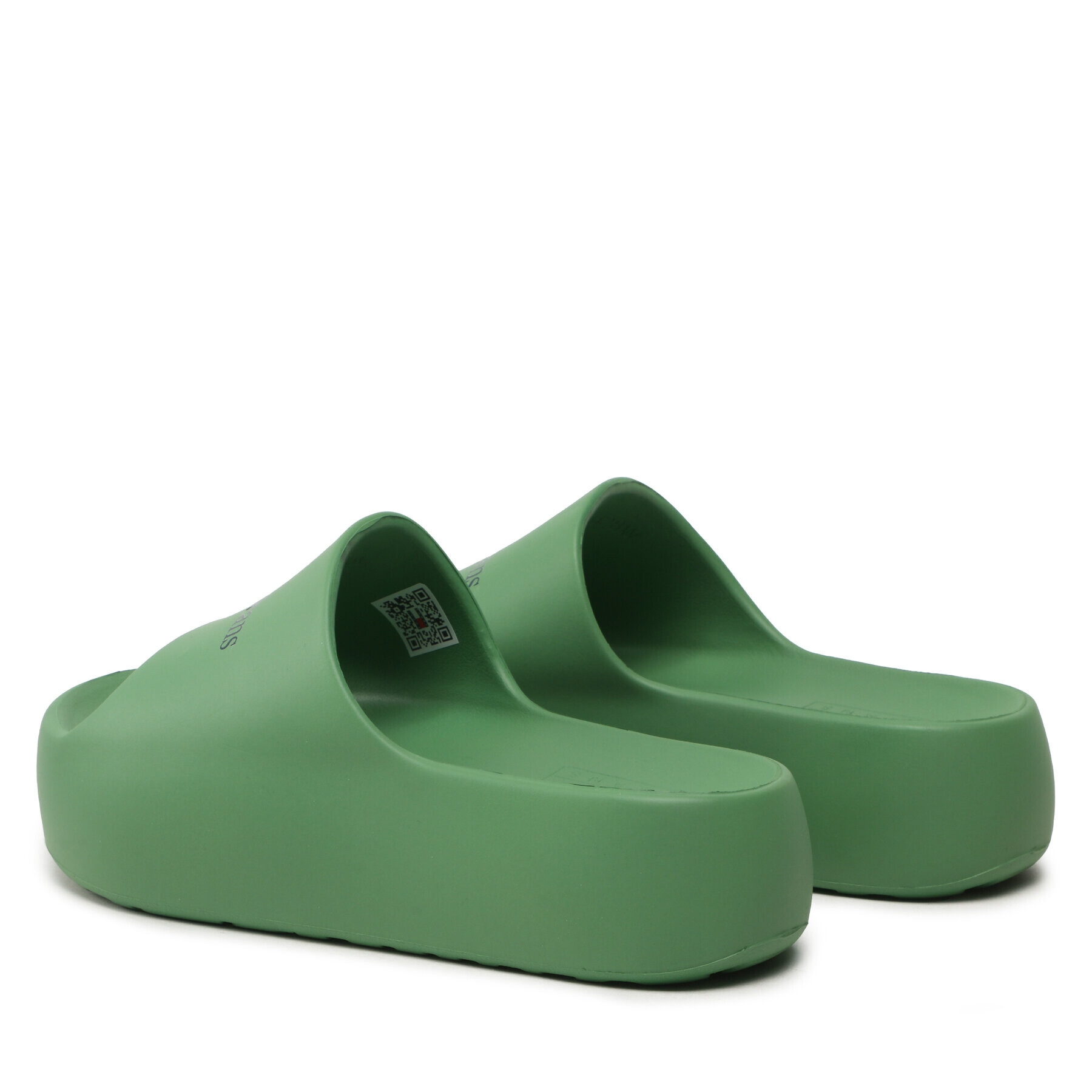 Tommy Jeans Șlapi Chunky Flatform Pool EN0EN02134 Verde - Pled.ro