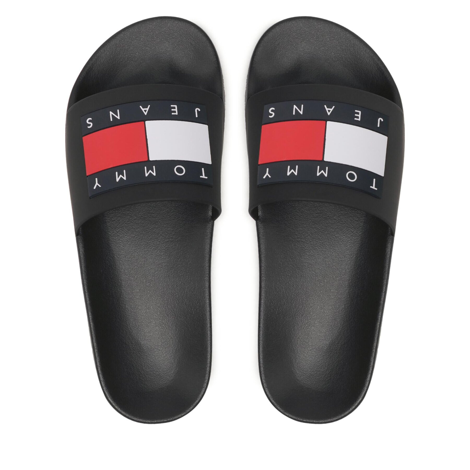 Tommy Jeans Șlapi Flag Pool Sld Ess EN0EN02115 Negru - Pled.ro