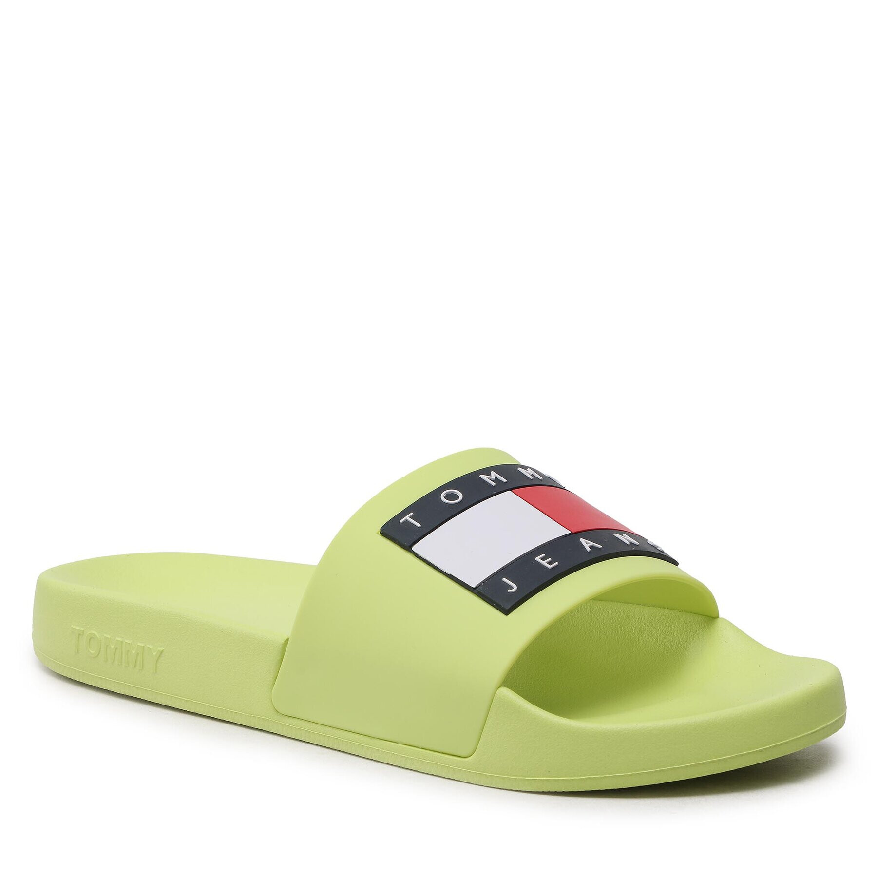 Tommy Jeans Șlapi Flag Pool Sld Ess EN0EN02115 Verde - Pled.ro