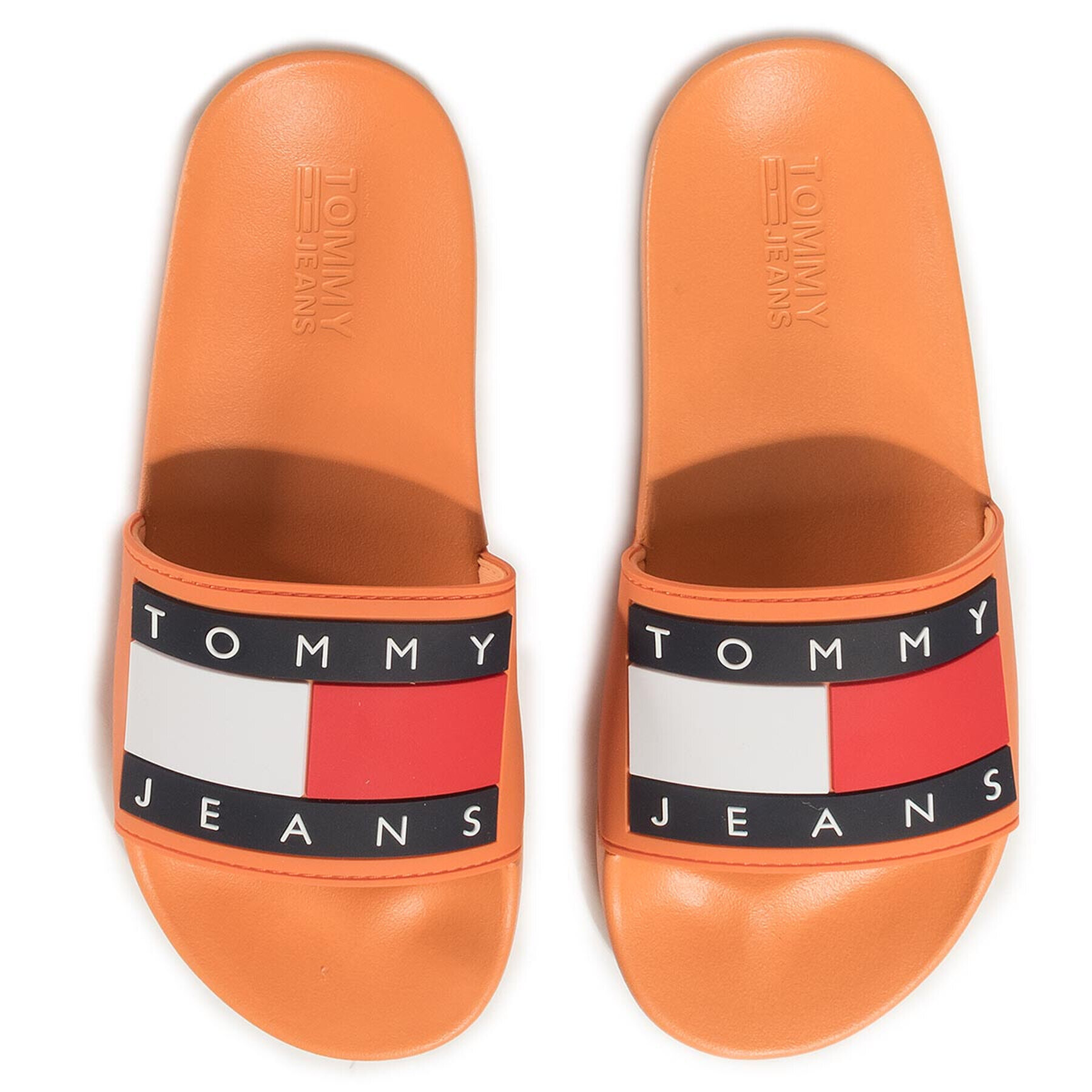 Tommy Jeans Șlapi Flag Pool Slide EN0EN00474 Portocaliu - Pled.ro