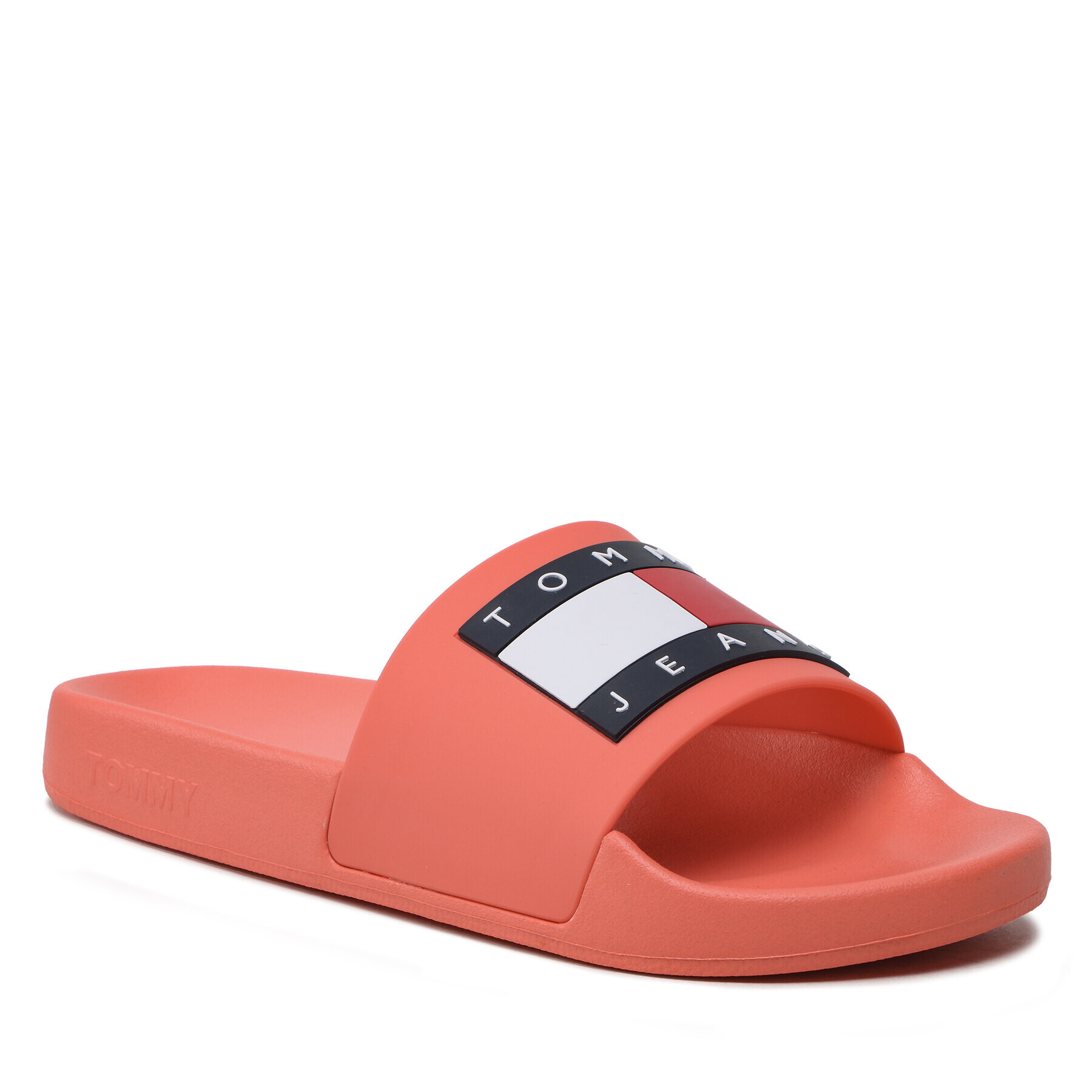 Tommy Jeans Șlapi Flag Pool Slide EN0EN02351 Coral - Pled.ro