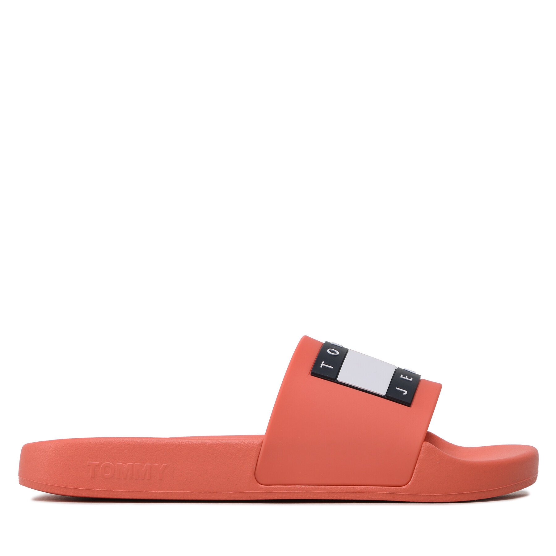 Tommy Jeans Șlapi Flag Pool Slide EN0EN02351 Coral - Pled.ro