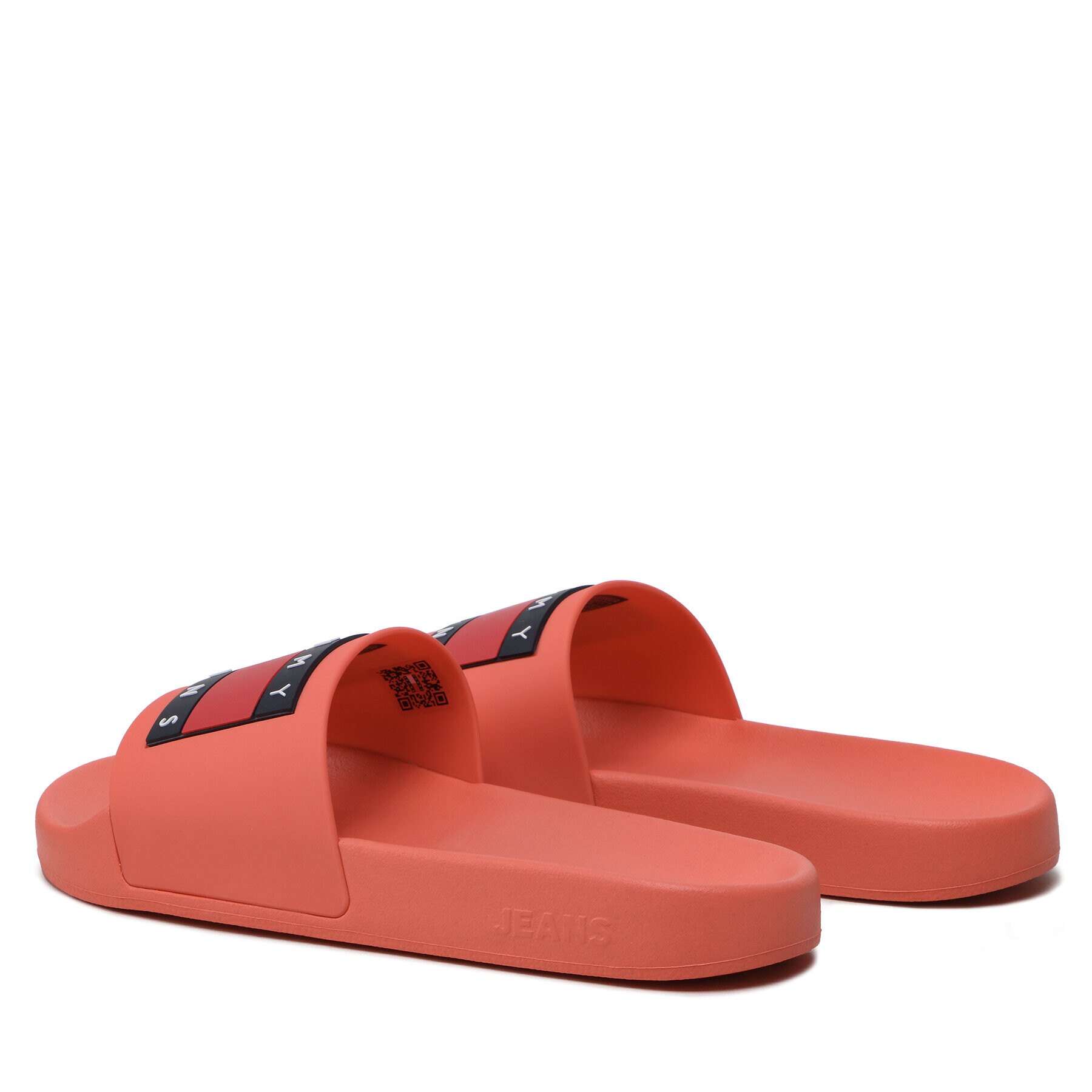 Tommy Jeans Șlapi Flag Pool Slide EN0EN02351 Coral - Pled.ro