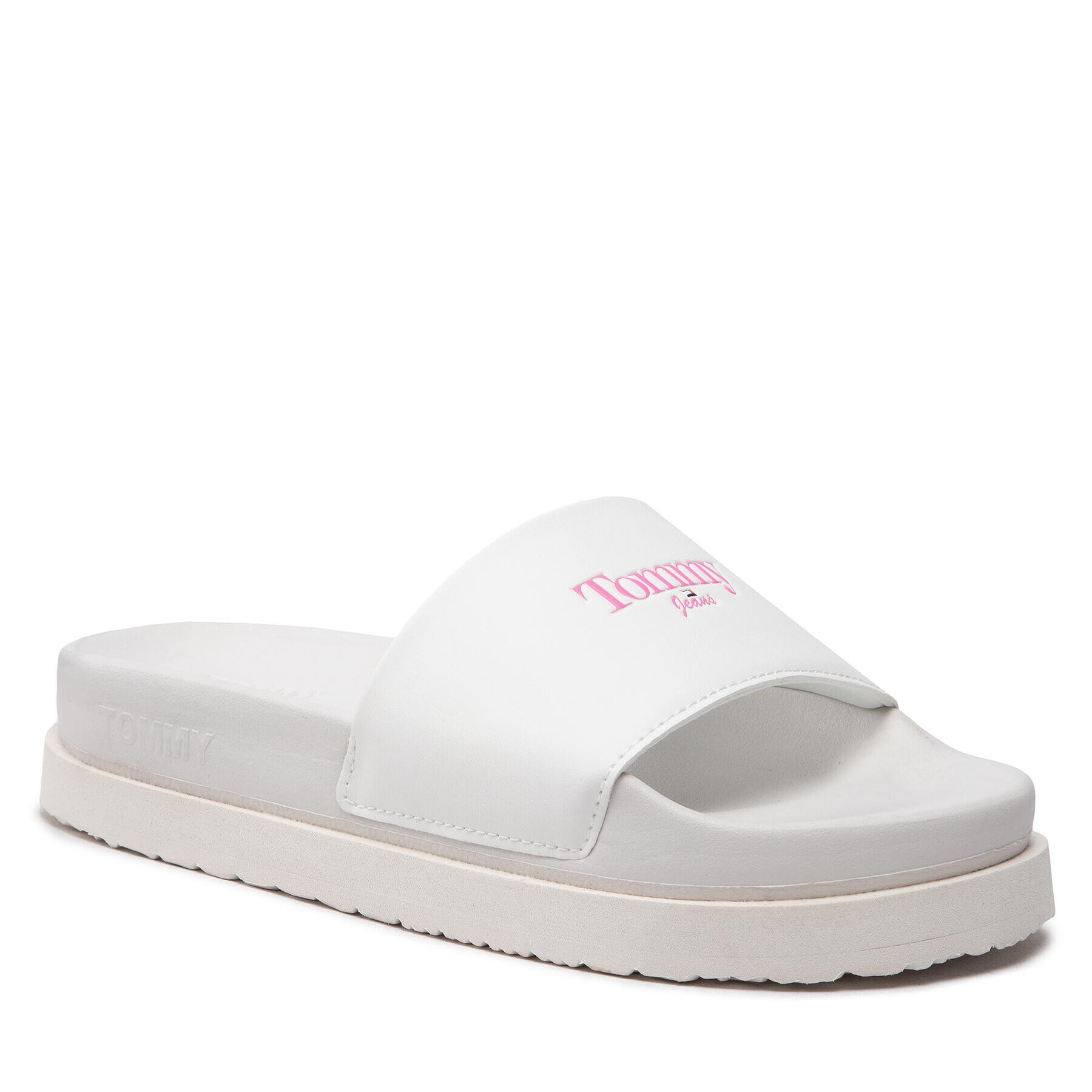 Tommy Jeans Șlapi Flatform Pool Slide EN0EN01901 Alb - Pled.ro