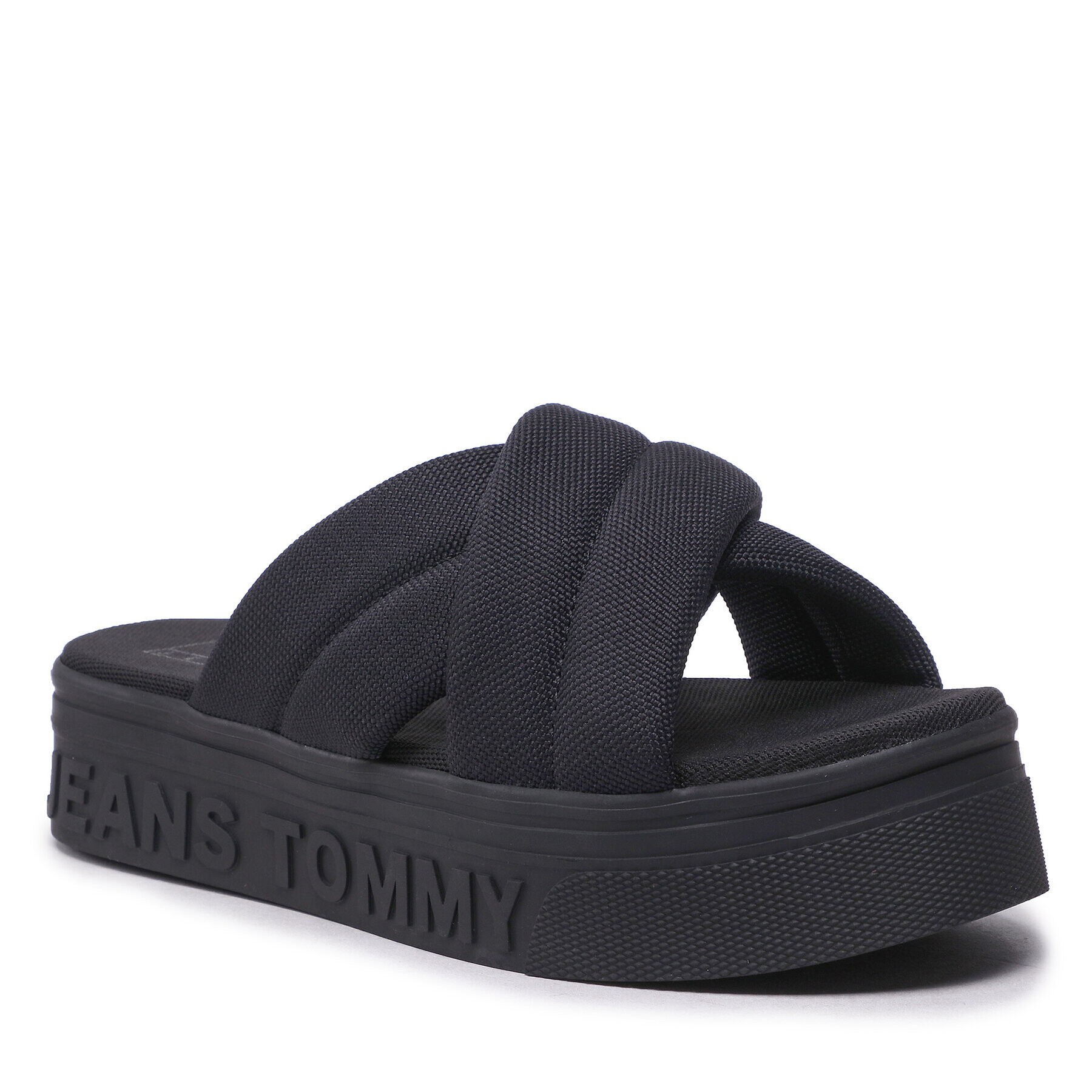 Tommy Jeans Șlapi Fltfrm Sandal EN0EN02116 Negru - Pled.ro