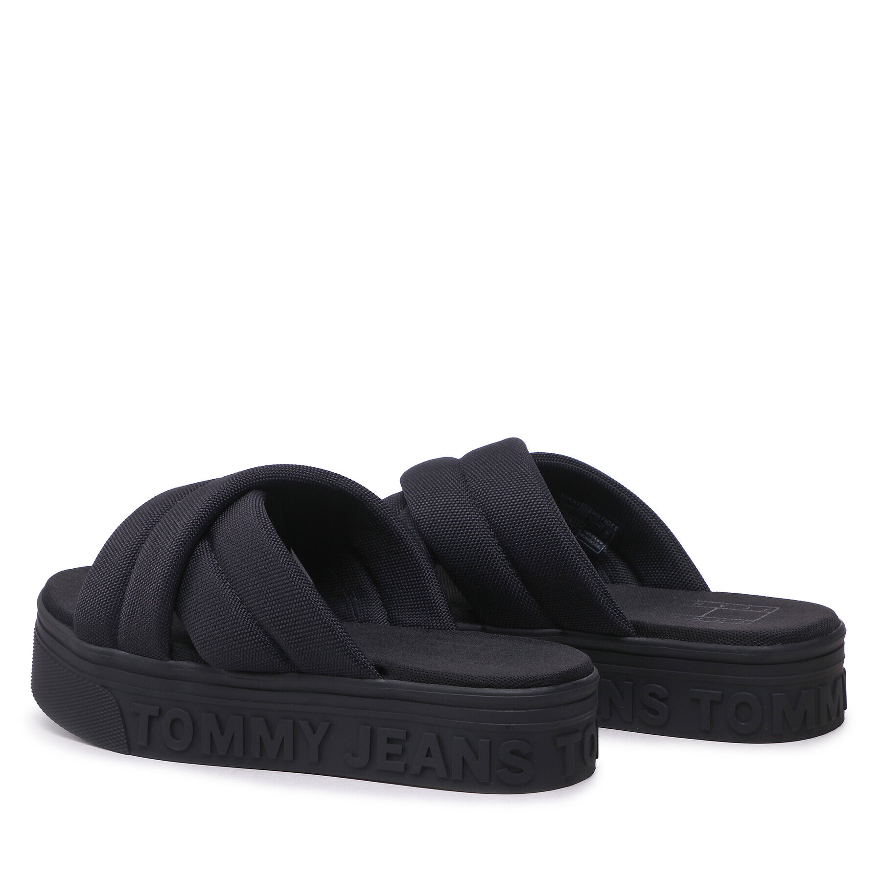 Tommy Jeans Șlapi Fltfrm Sandal EN0EN02116 Negru - Pled.ro