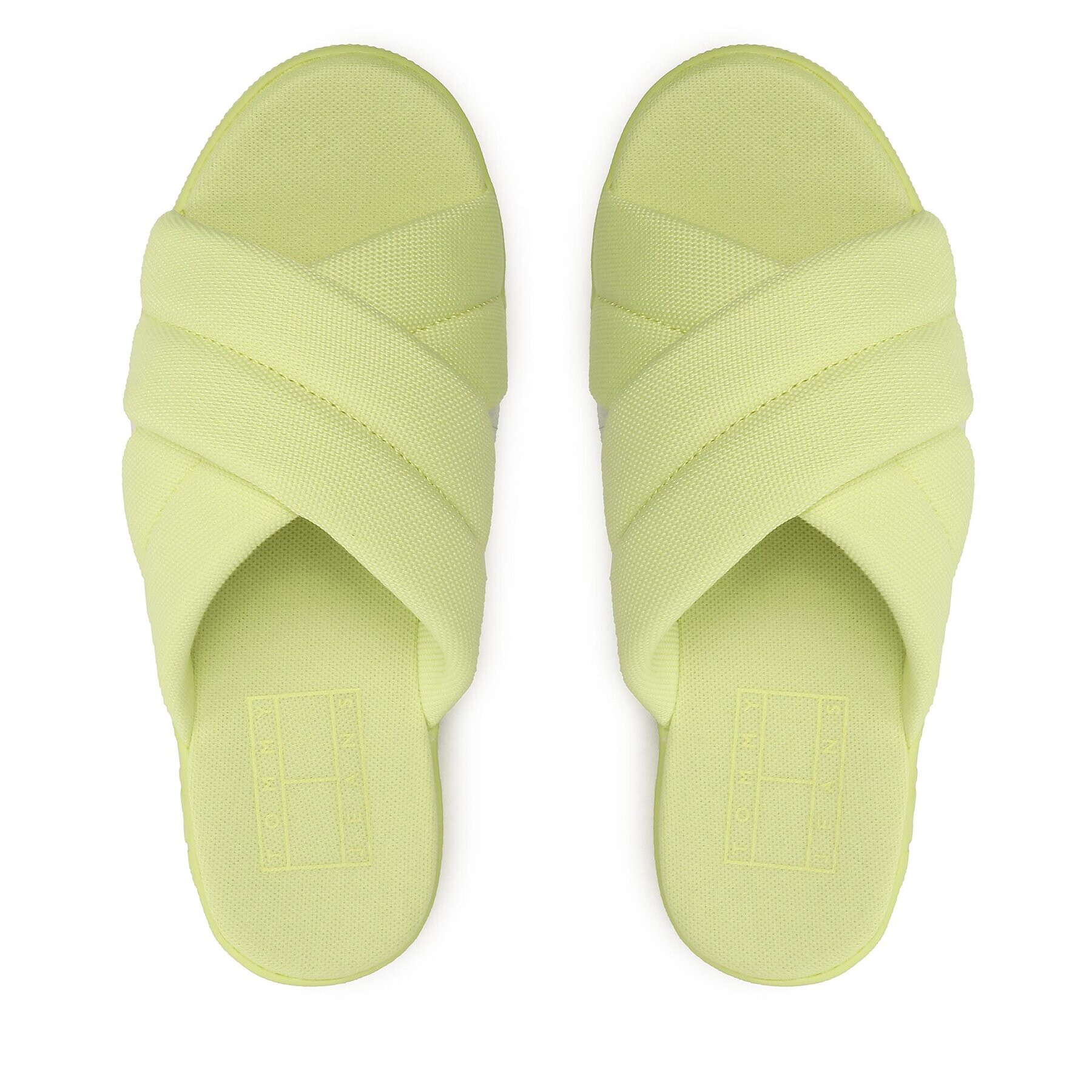 Tommy Jeans Șlapi Fltfrm Sandal EN0EN02116 Verde - Pled.ro