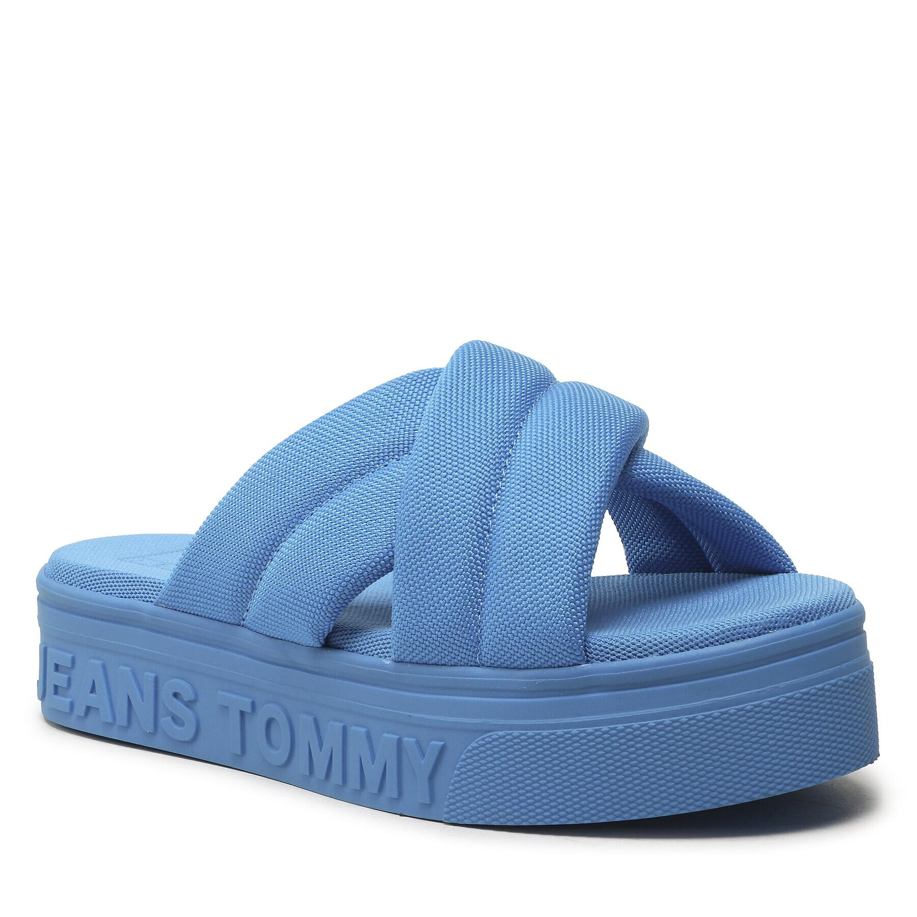 Tommy Jeans Șlapi Fltrm Sandal EN0EN02116 Albastru - Pled.ro