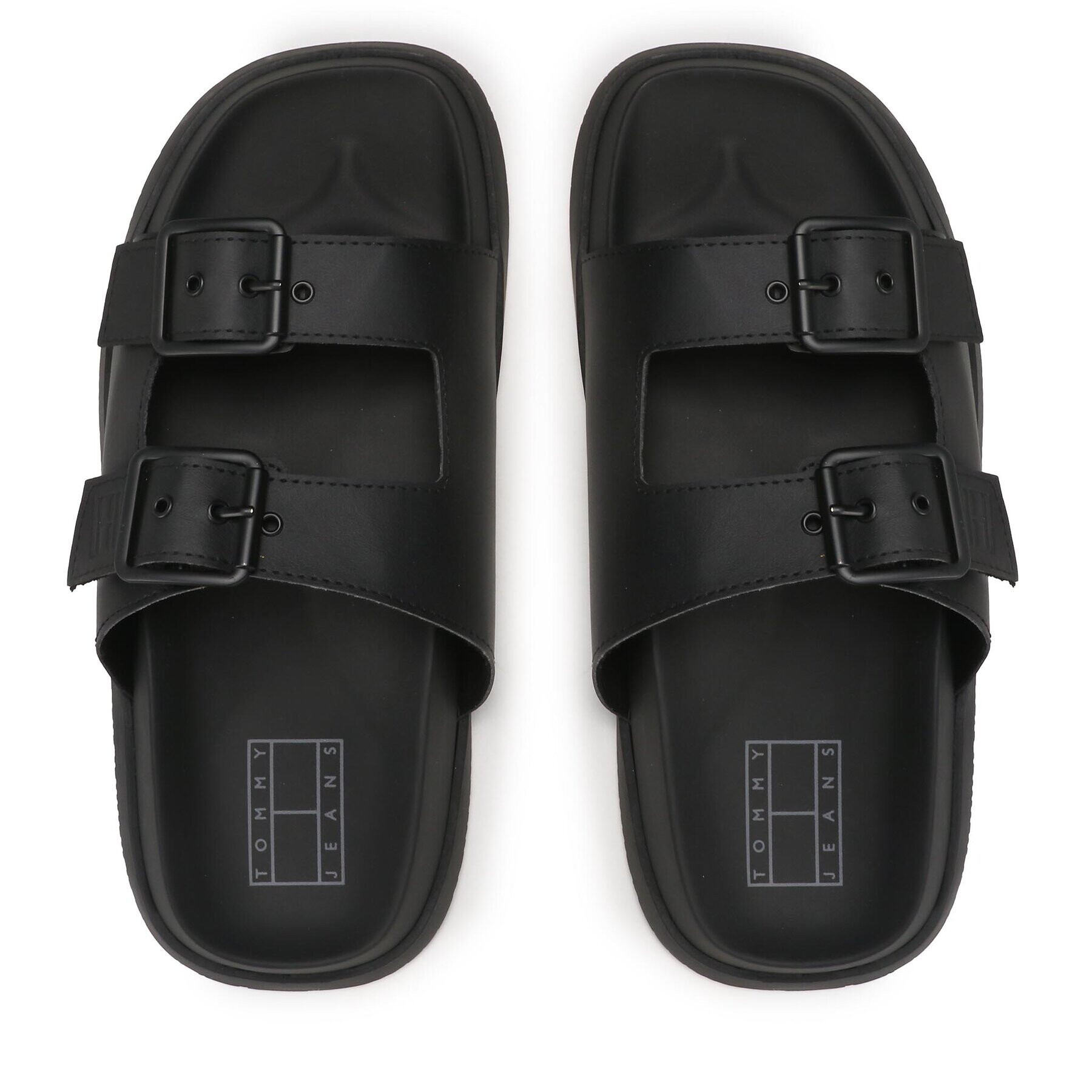 Tommy Jeans Șlapi Sandal EM0EM01148 Negru - Pled.ro