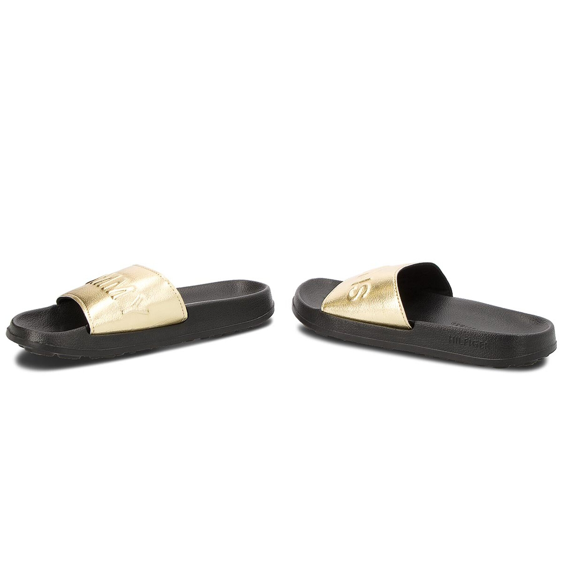 Tommy Jeans Șlapi Tj Metallic Pool Slide EN0EN00227 Auriu - Pled.ro