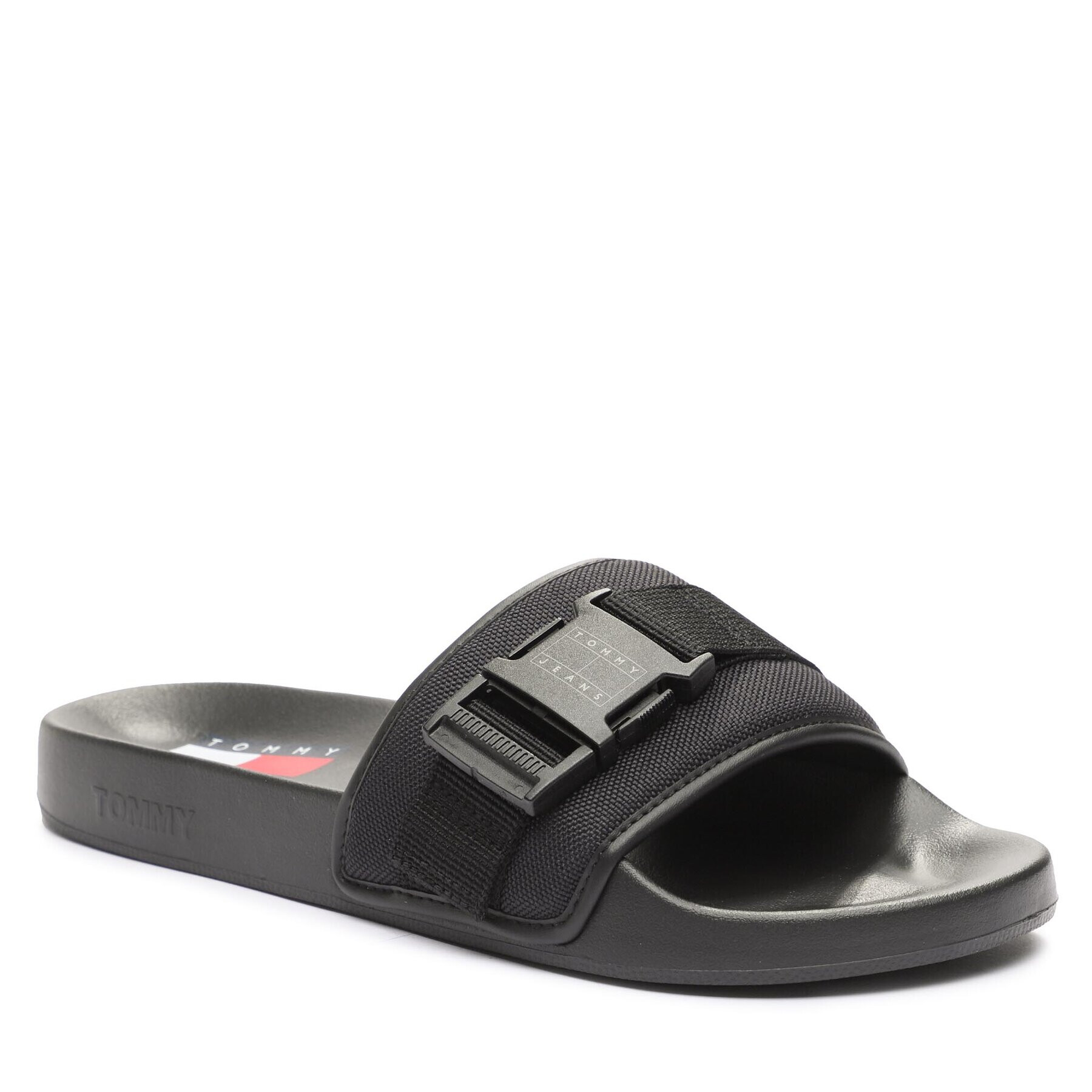 Tommy Jeans Șlapi Tjm Bucke Pool Slide EM0EM01338 Negru - Pled.ro