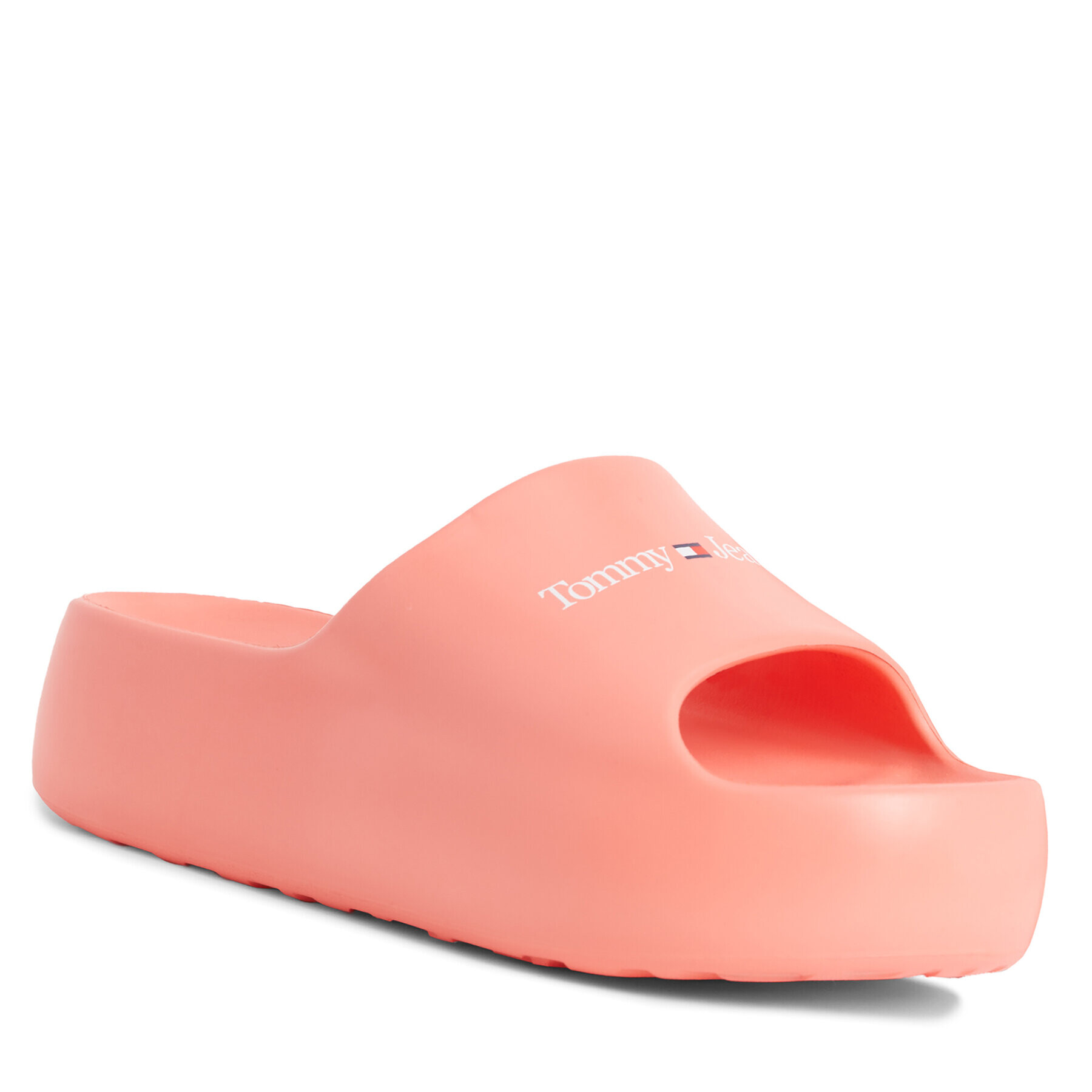 Tommy Jeans Șlapi Tjw Chunky Flatform Pool Slide EN0EN02438 Coral - Pled.ro