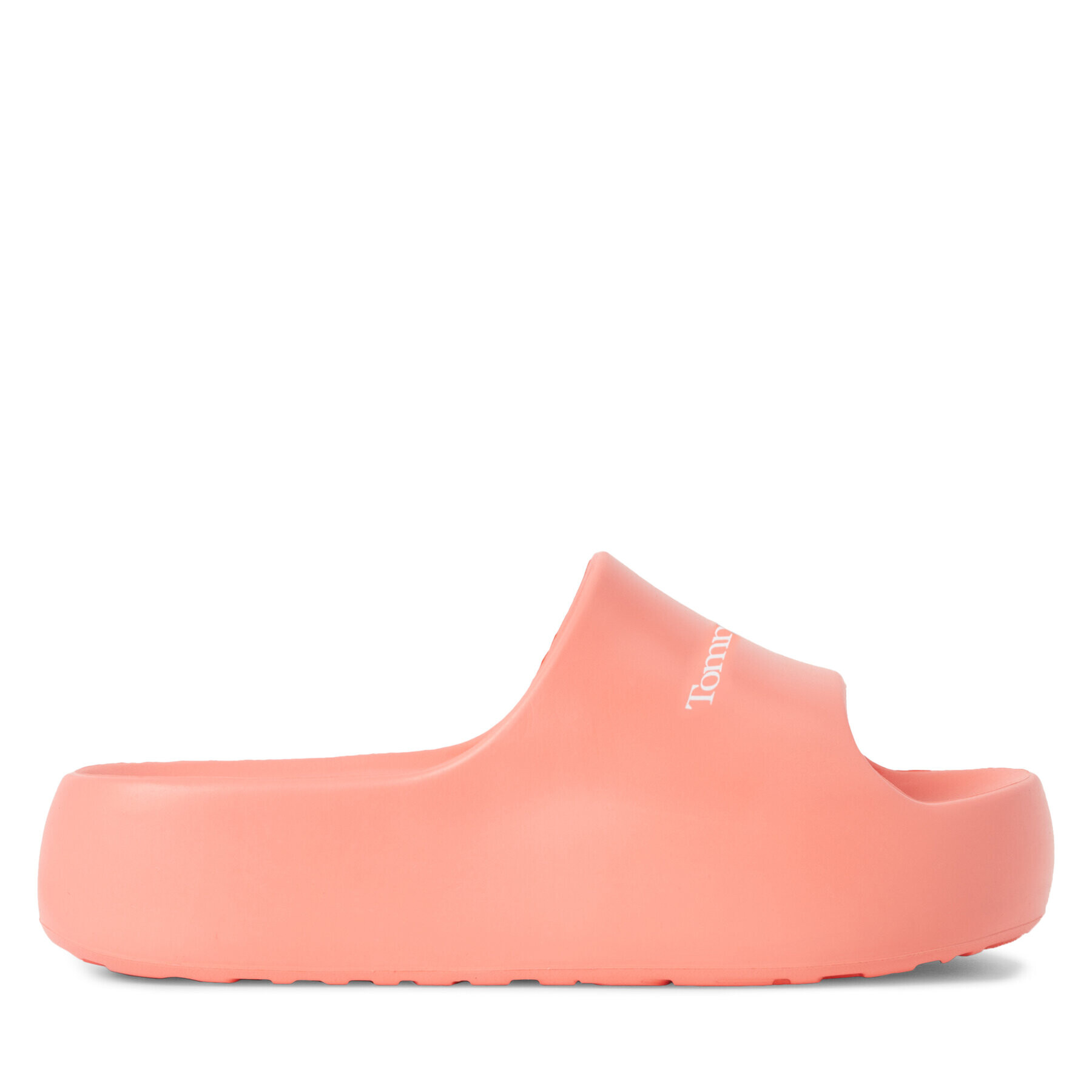 Tommy Jeans Șlapi Tjw Chunky Flatform Pool Slide EN0EN02438 Coral - Pled.ro