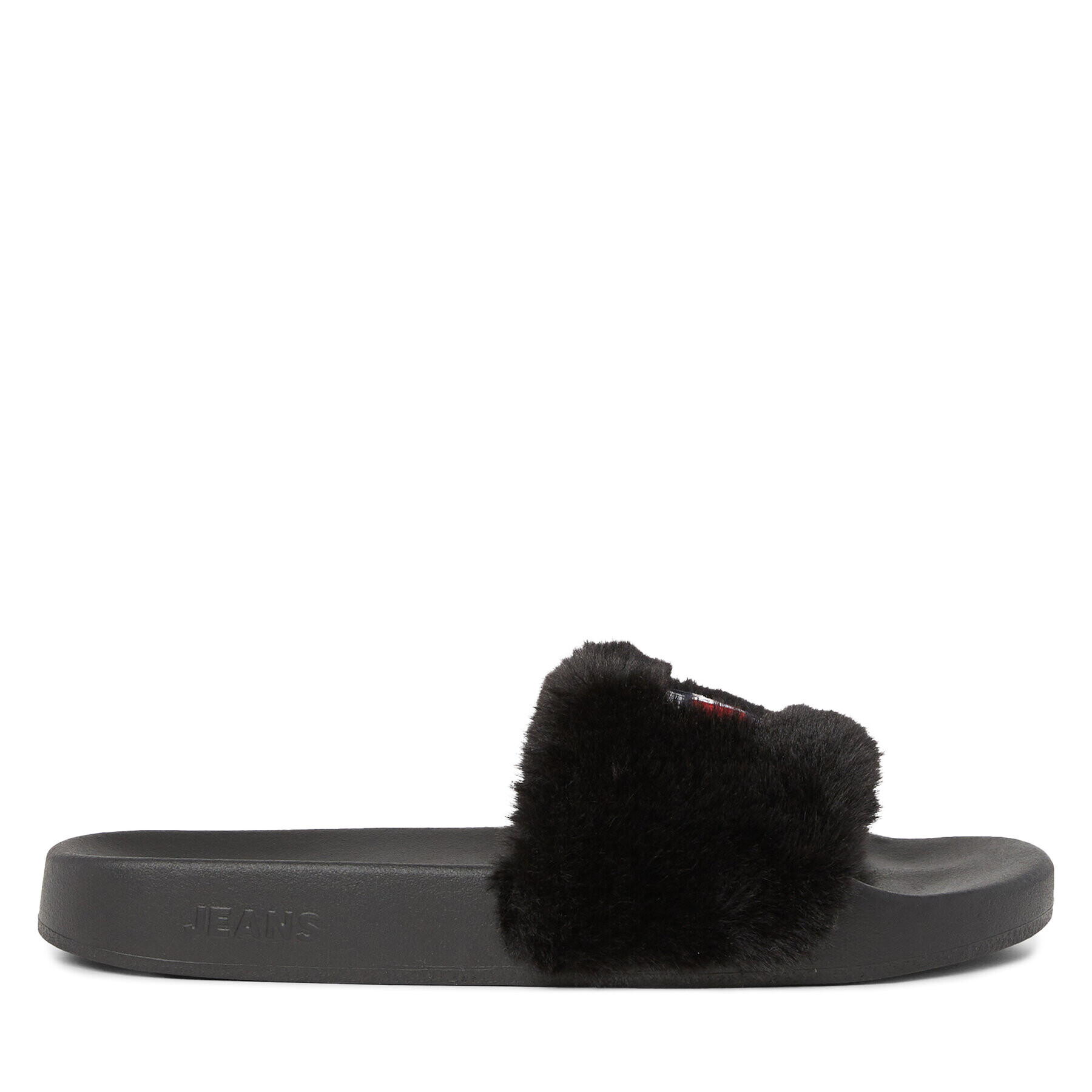 Tommy Jeans Șlapi Tjw Fur Pool Slide EN0EN02410 Negru - Pled.ro