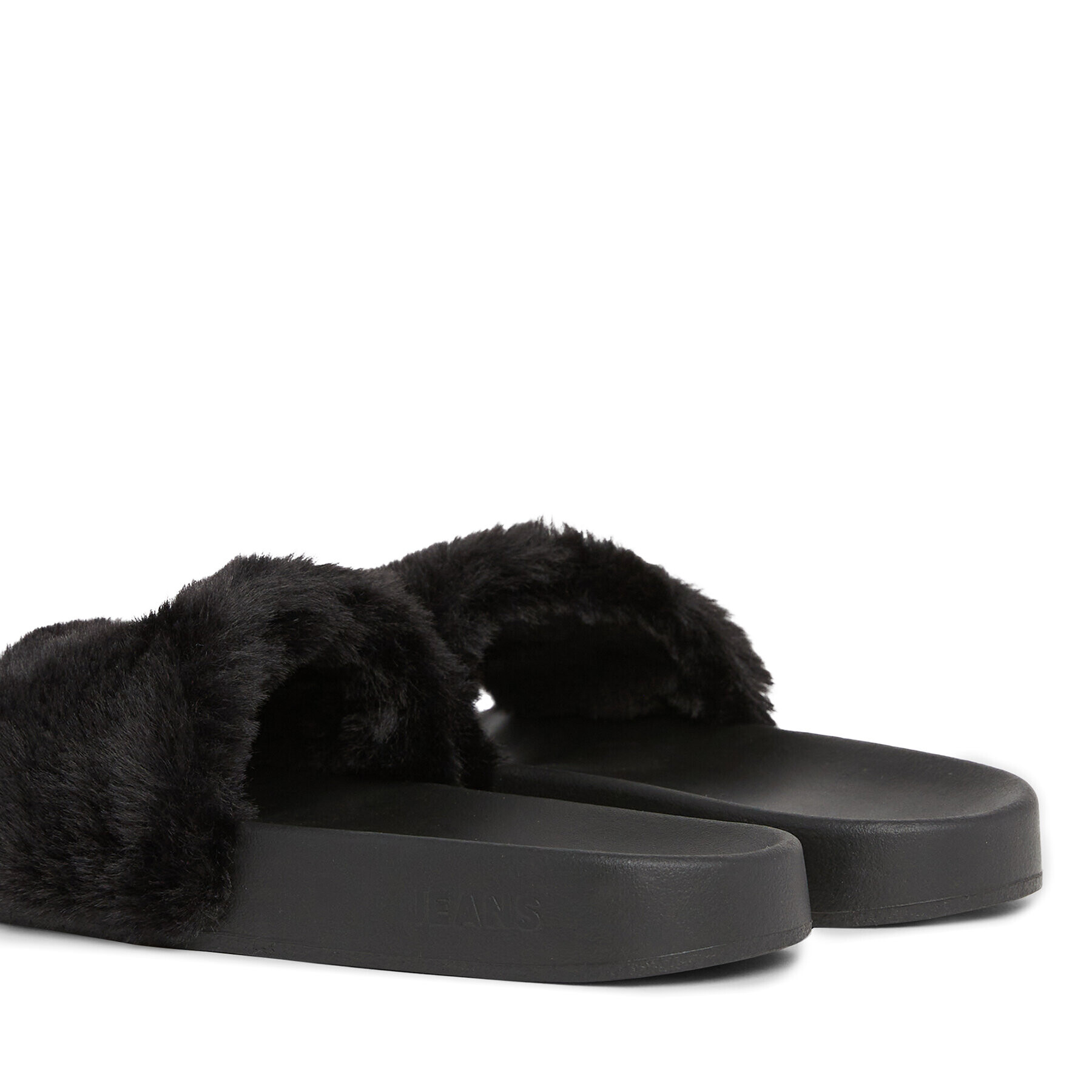 Tommy Jeans Șlapi Tjw Fur Pool Slide EN0EN02410 Negru - Pled.ro