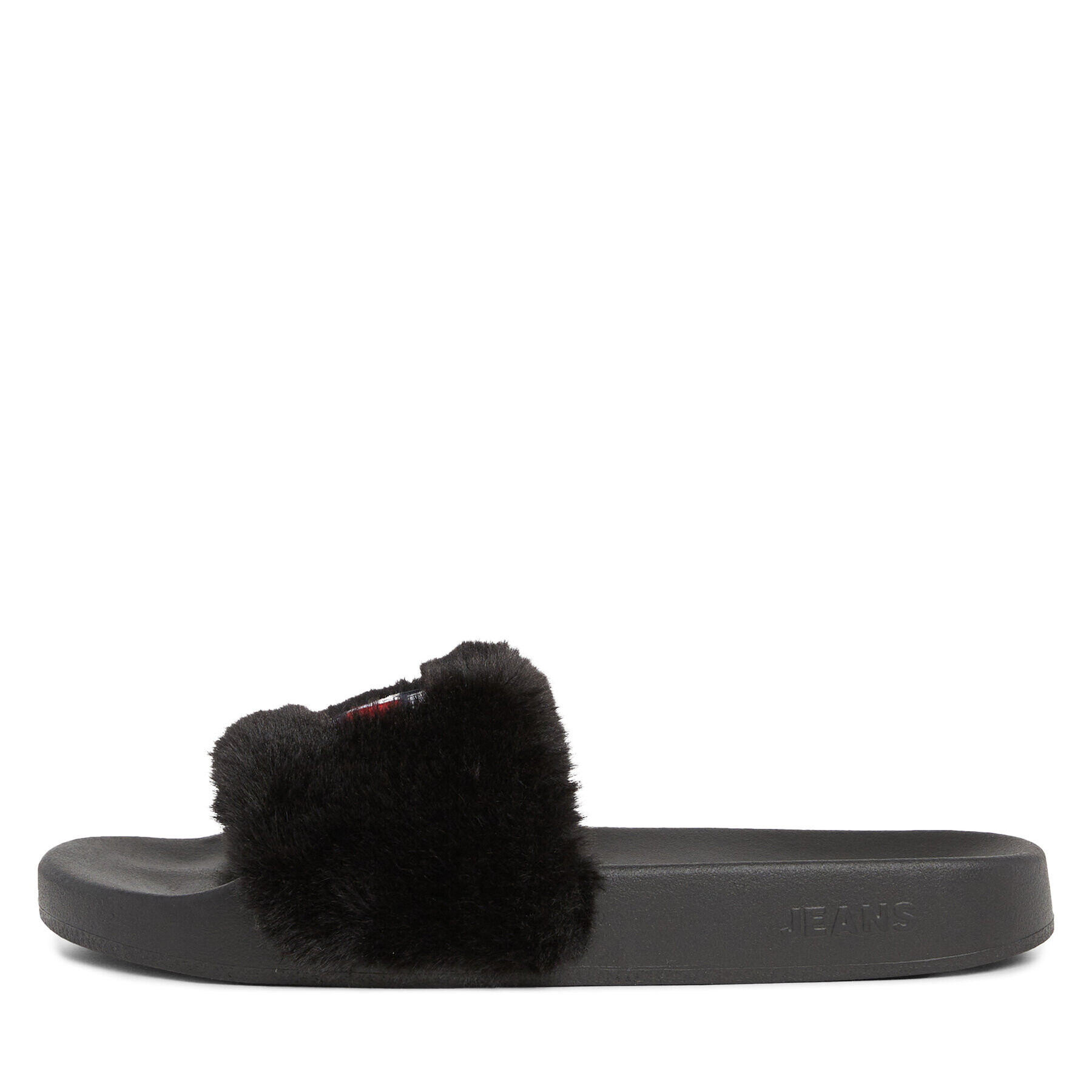 Tommy Jeans Șlapi Tjw Fur Pool Slide EN0EN02410 Negru - Pled.ro