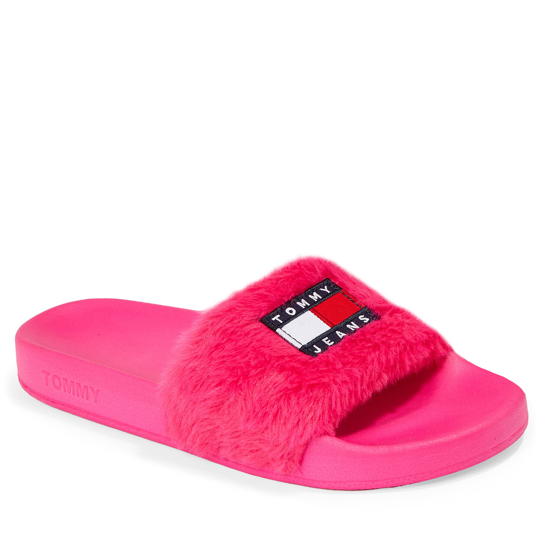 Tommy Jeans Șlapi Tjw Fur Pool Slide EN0EN02410 Roz - Pled.ro