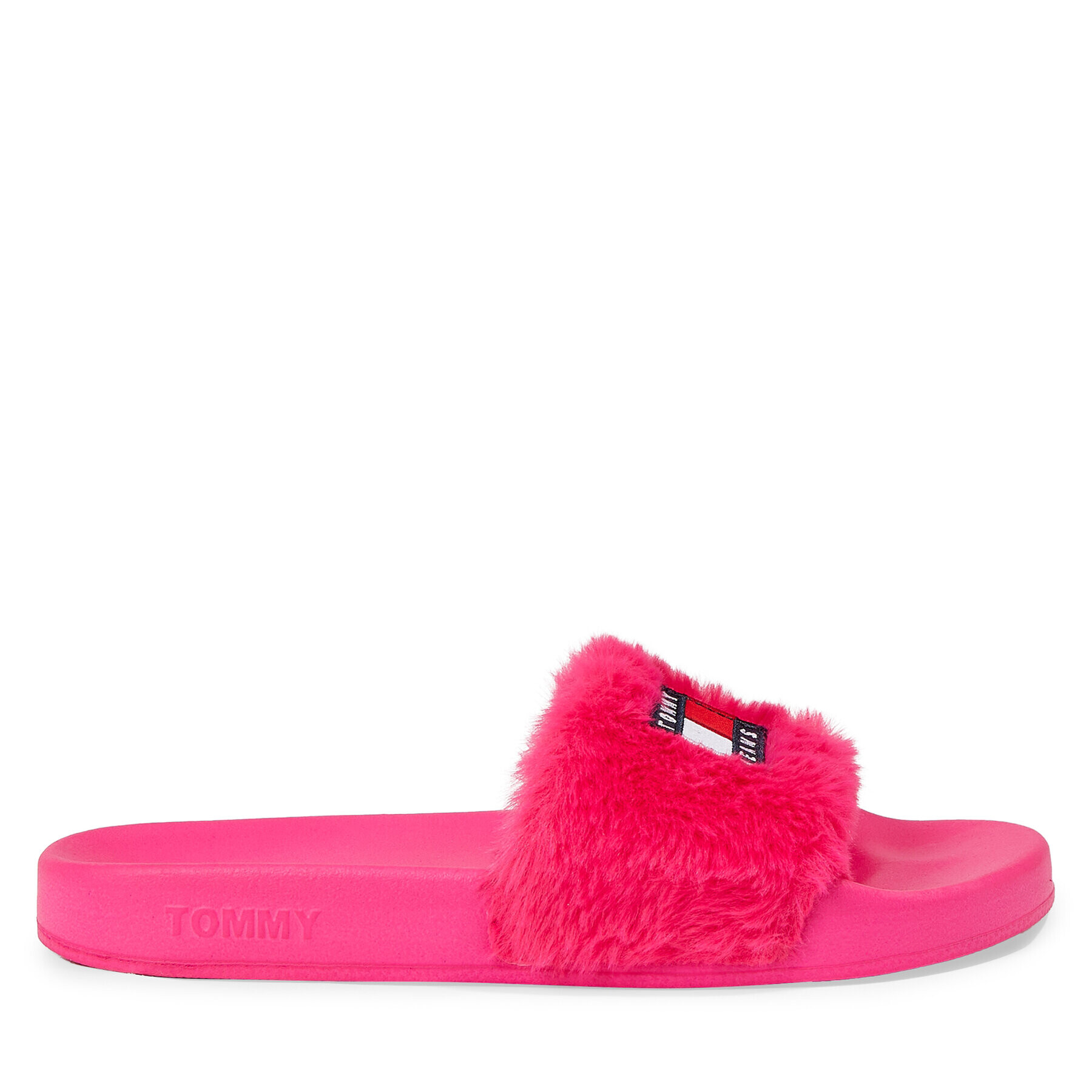 Tommy Jeans Șlapi Tjw Fur Pool Slide EN0EN02410 Roz - Pled.ro