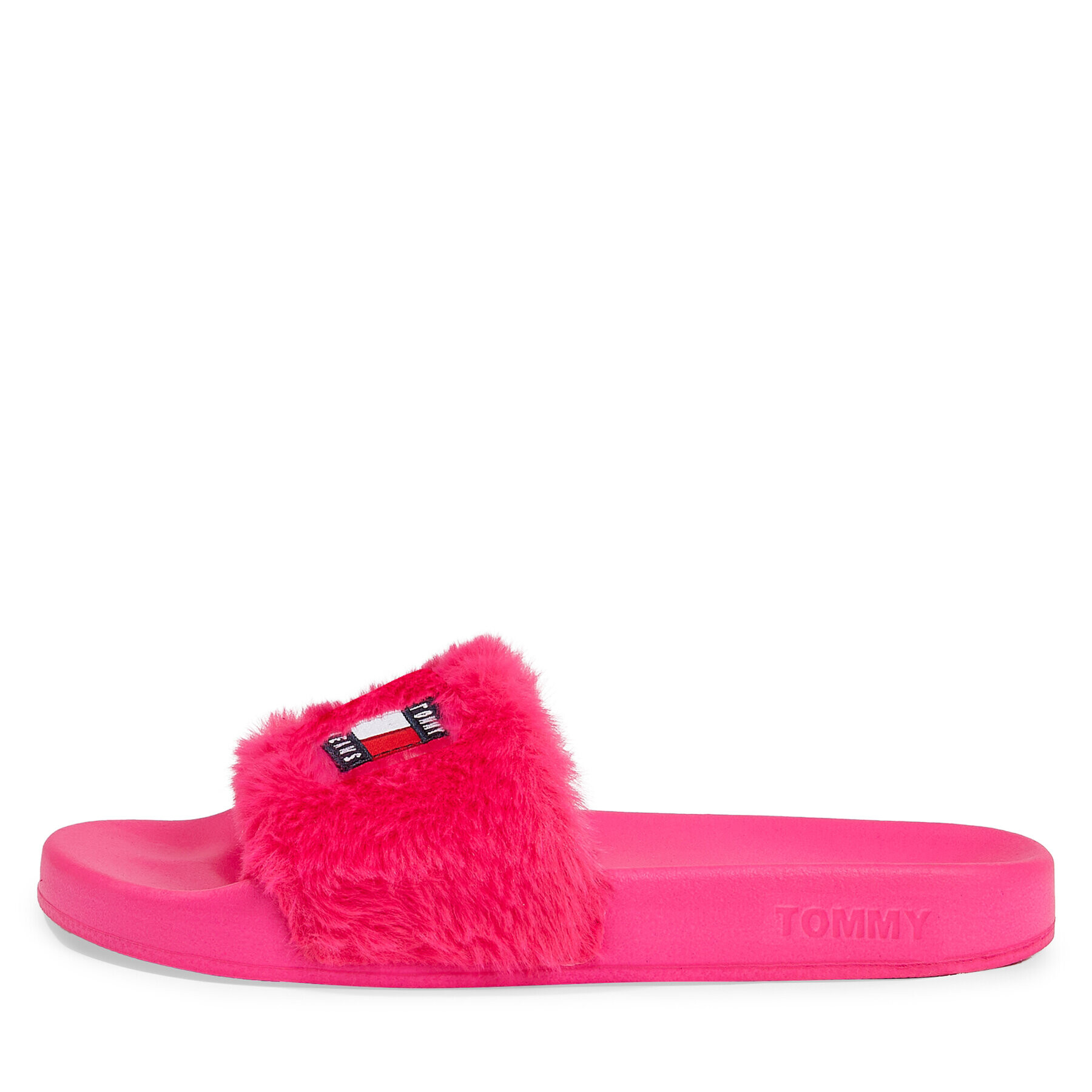 Tommy Jeans Șlapi Tjw Fur Pool Slide EN0EN02410 Roz - Pled.ro