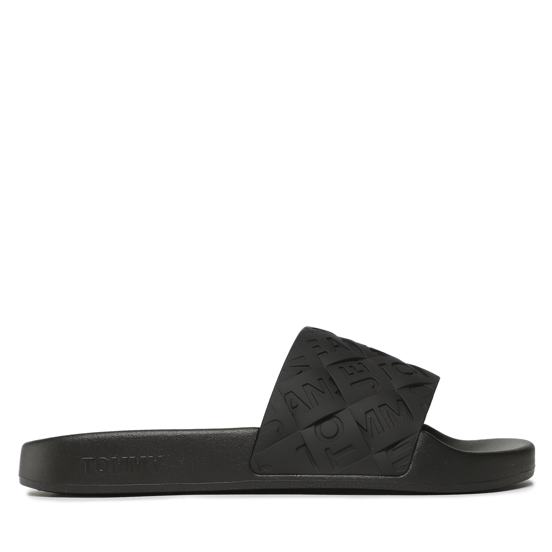 Tommy Jeans Șlapi Tjw Woven Pool Slide EN0EN02223 Negru - Pled.ro