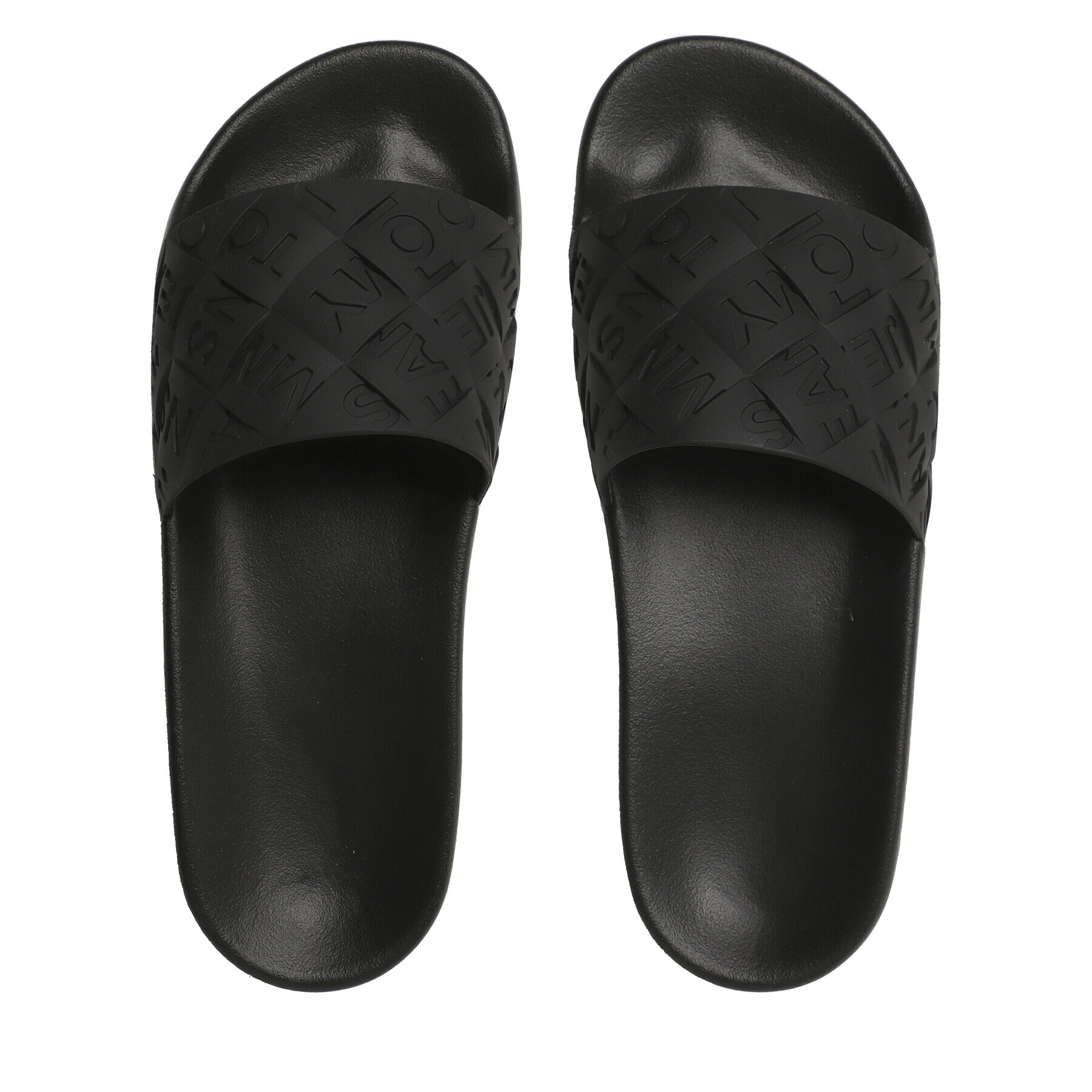 Tommy Jeans Șlapi Tjw Woven Pool Slide EN0EN02223 Negru - Pled.ro