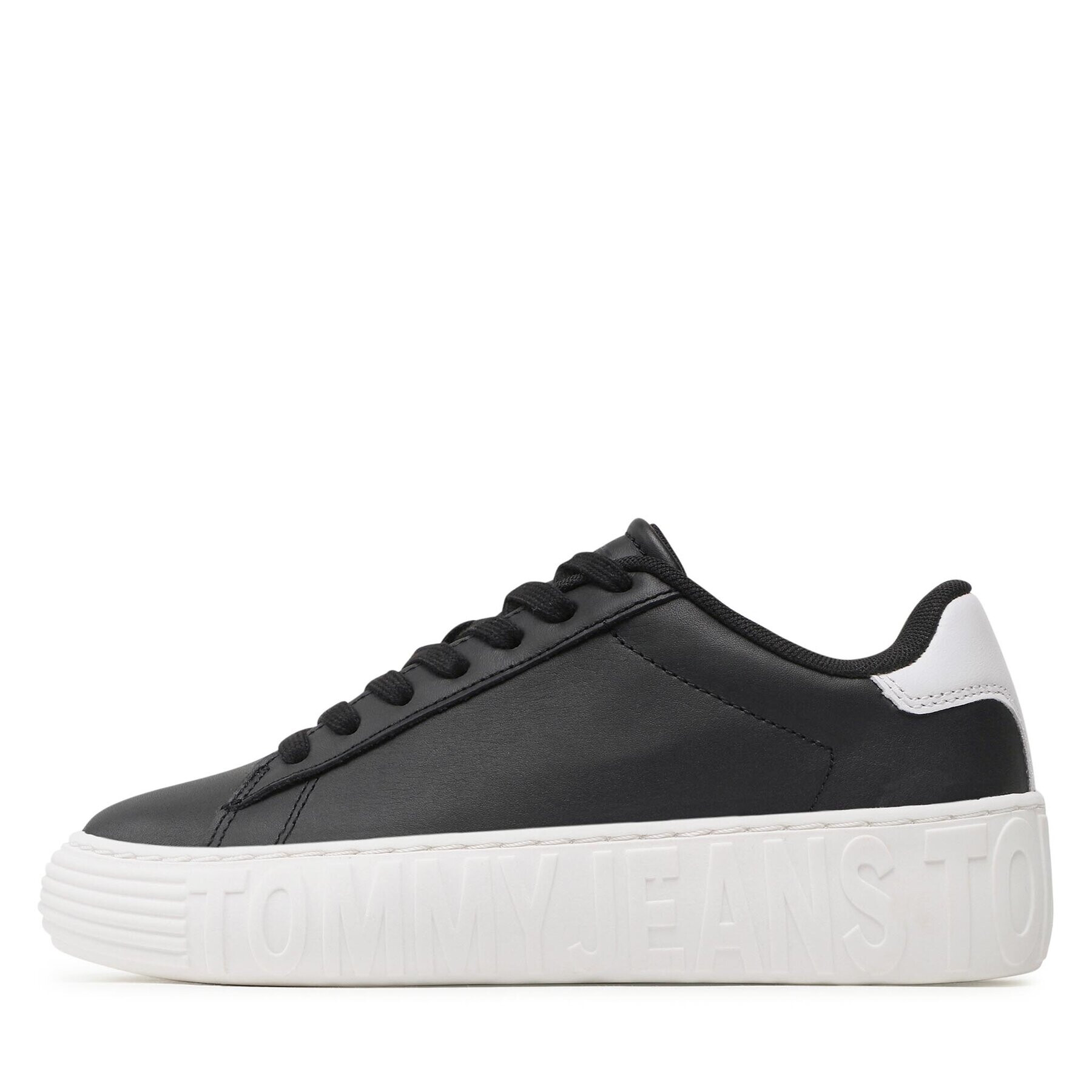 Tommy Jeans Sneakers New Cupsole Leather EN0EN02137 Negru - Pled.ro