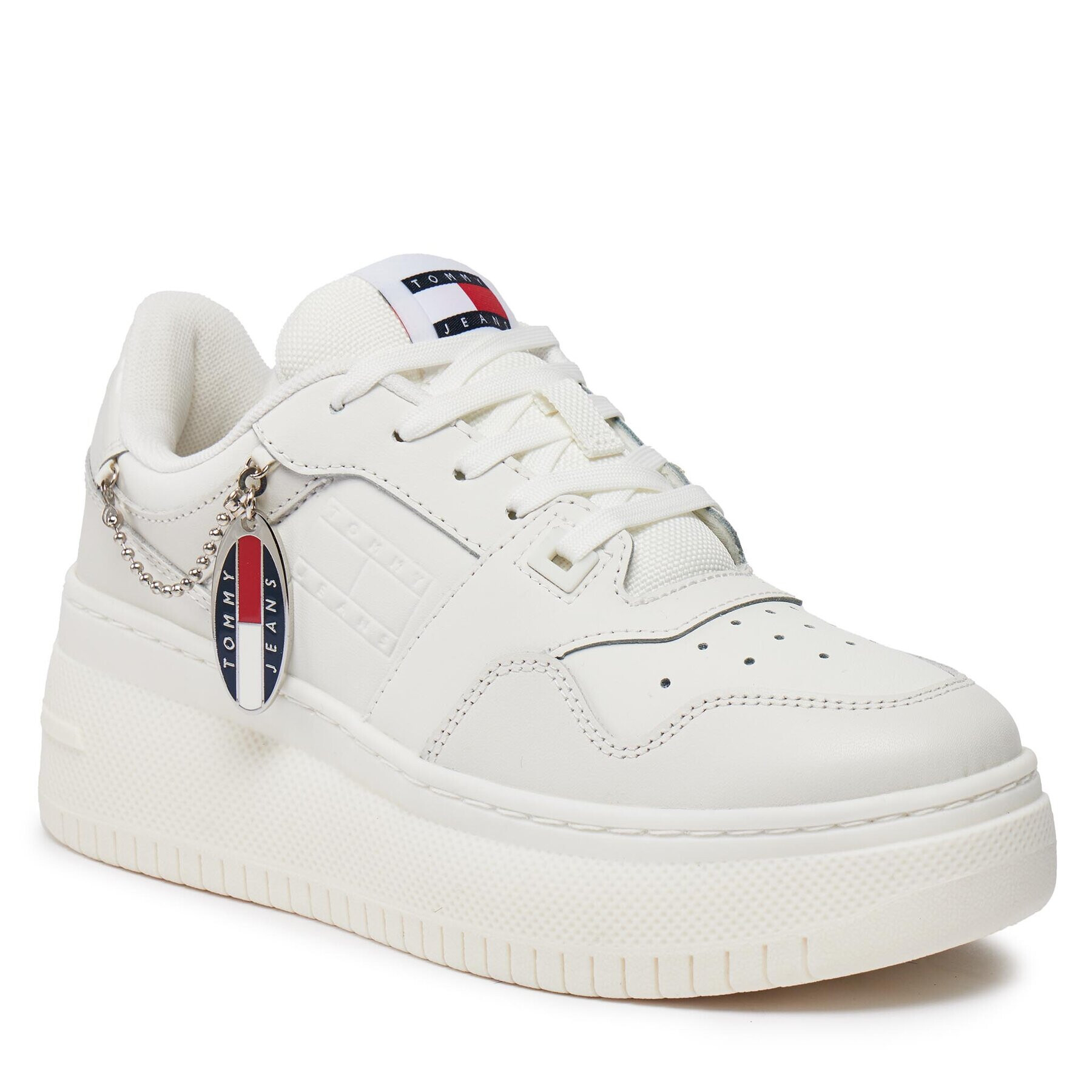 Tommy Jeans Sneakers Tjw Retro Basket Flatform Charm EN0EN02421 Écru - Pled.ro