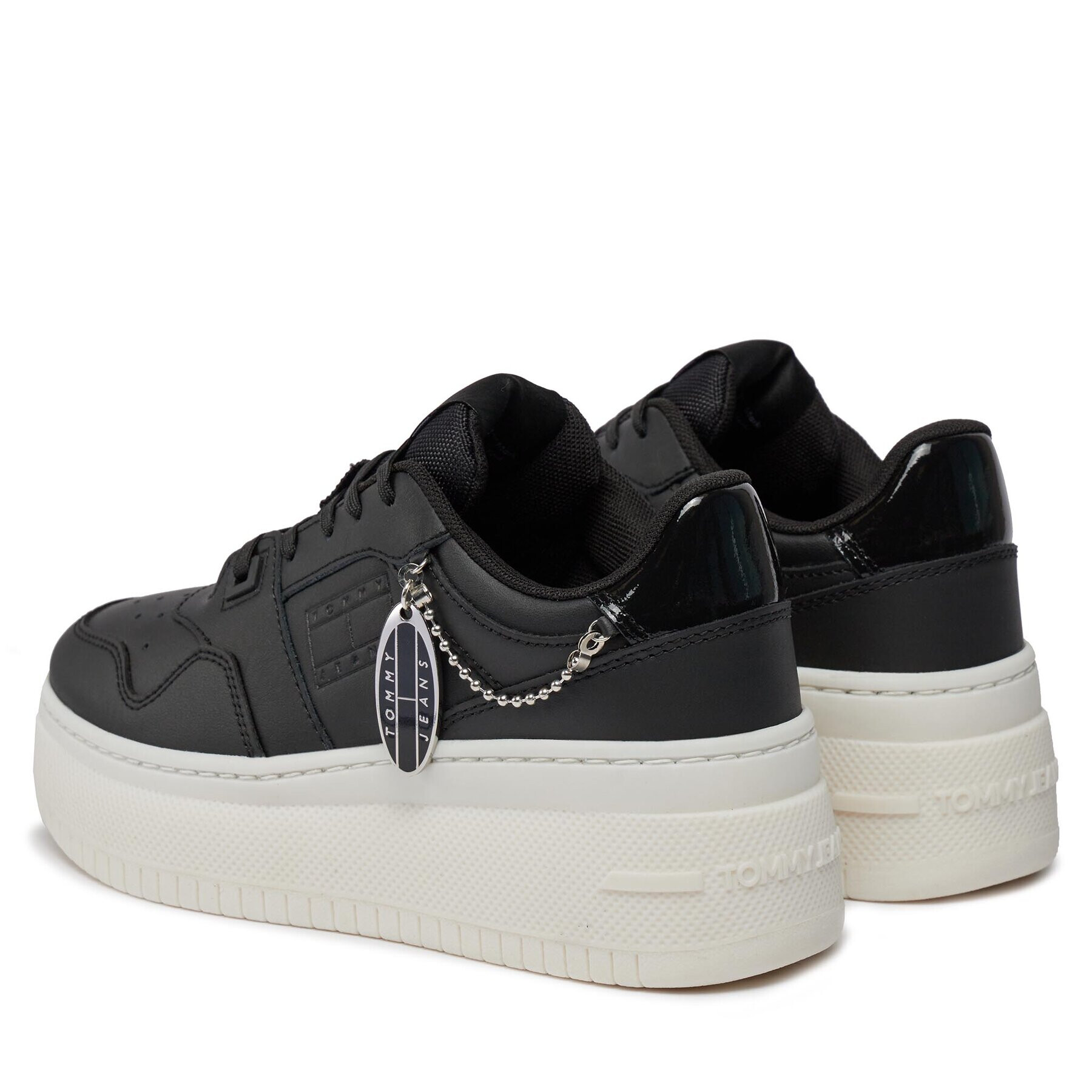 Tommy Jeans Sneakers Tjw Retro Basket Flatform Charm EN0EN02421 Negru - Pled.ro