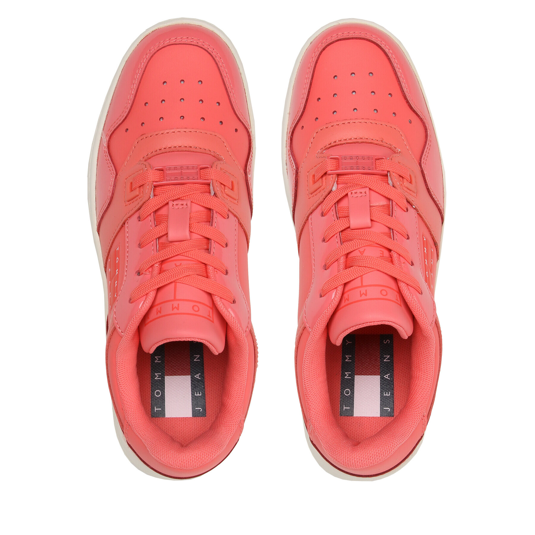 Tommy Jeans Sneakers Tjw Retro Basket Glossy EN0EN02206 Coral - Pled.ro