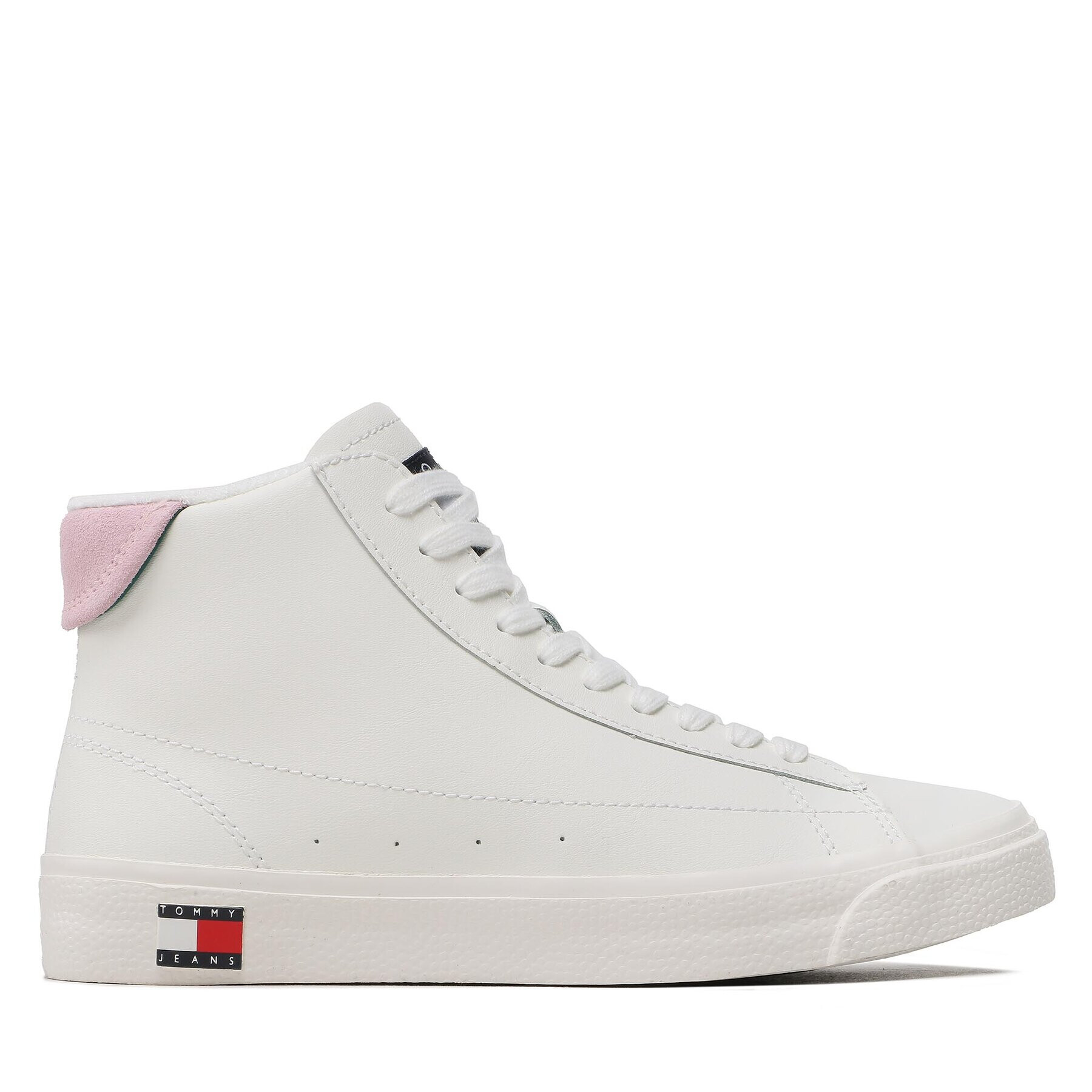 Tommy Jeans Sneakers Varisty Mid Wmns EN0EN01961 Alb - Pled.ro