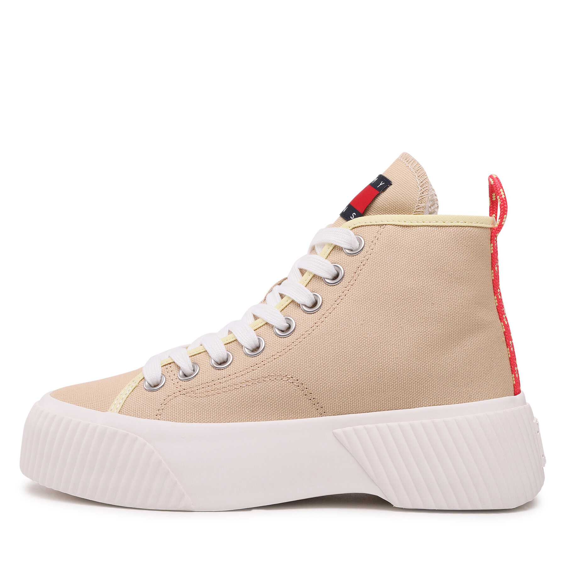 Tommy Jeans Sneakers Vulc Plat. Canvas Mc EN0EN02091 Bej - Pled.ro