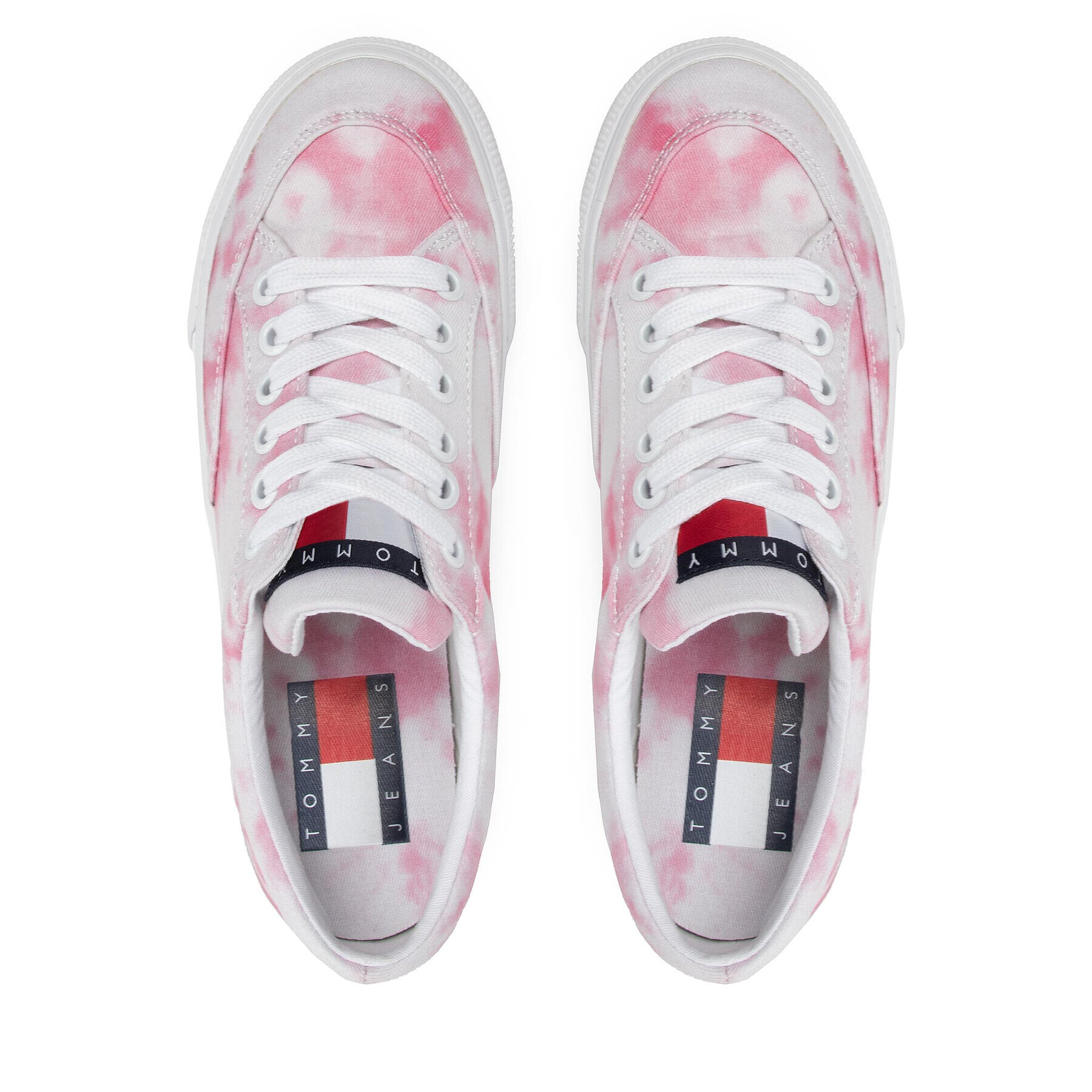 Tommy Jeans Teniși Bloom Print Low Cut EN0EN01872 Alb - Pled.ro