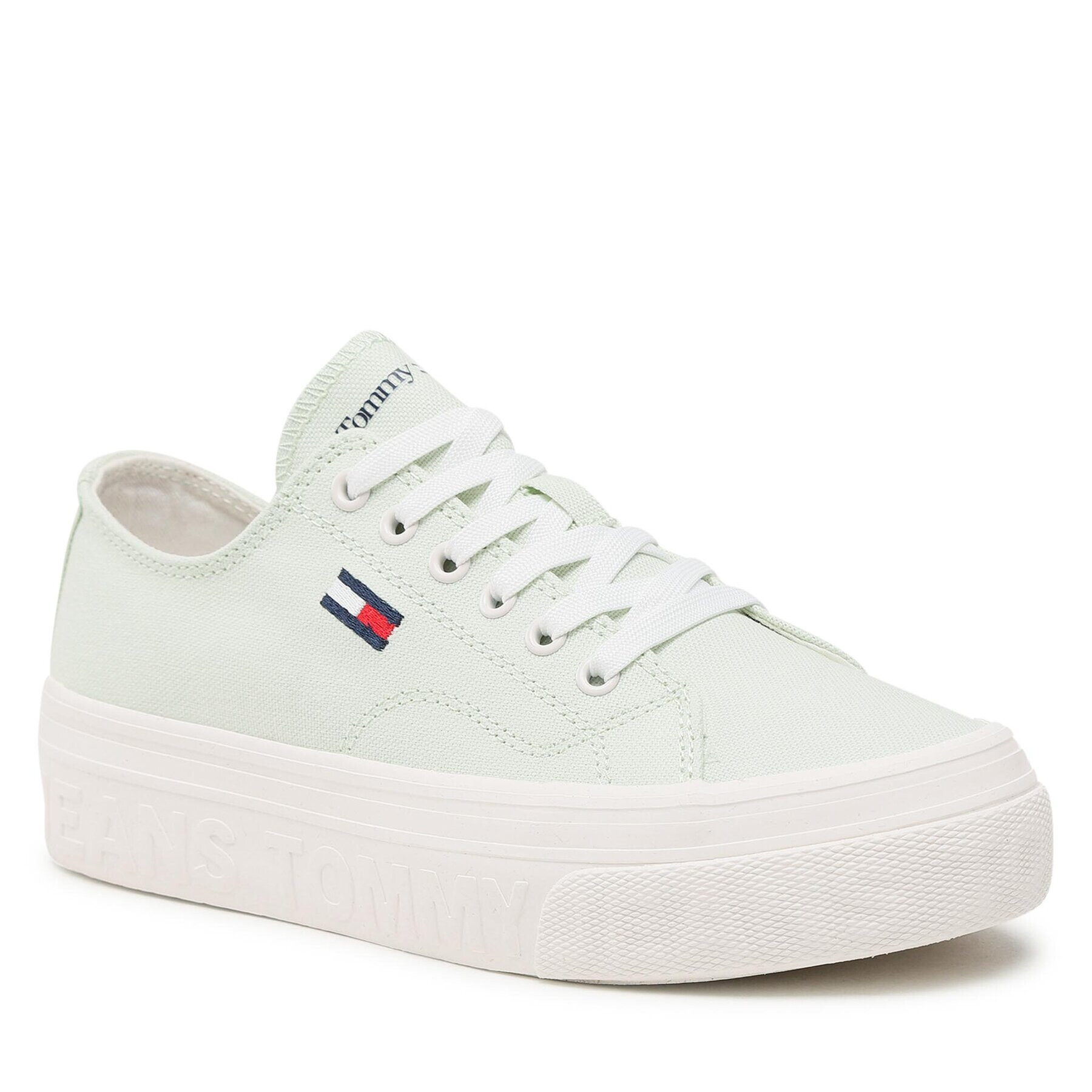 Tommy Jeans Teniși Flatform EN0EN02173 Verde - Pled.ro