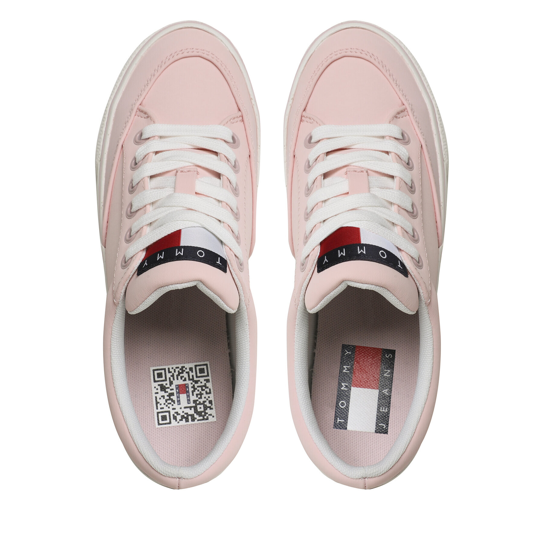 Tommy Jeans Teniși Lace Up Nylon EN0EN02157 Roz - Pled.ro